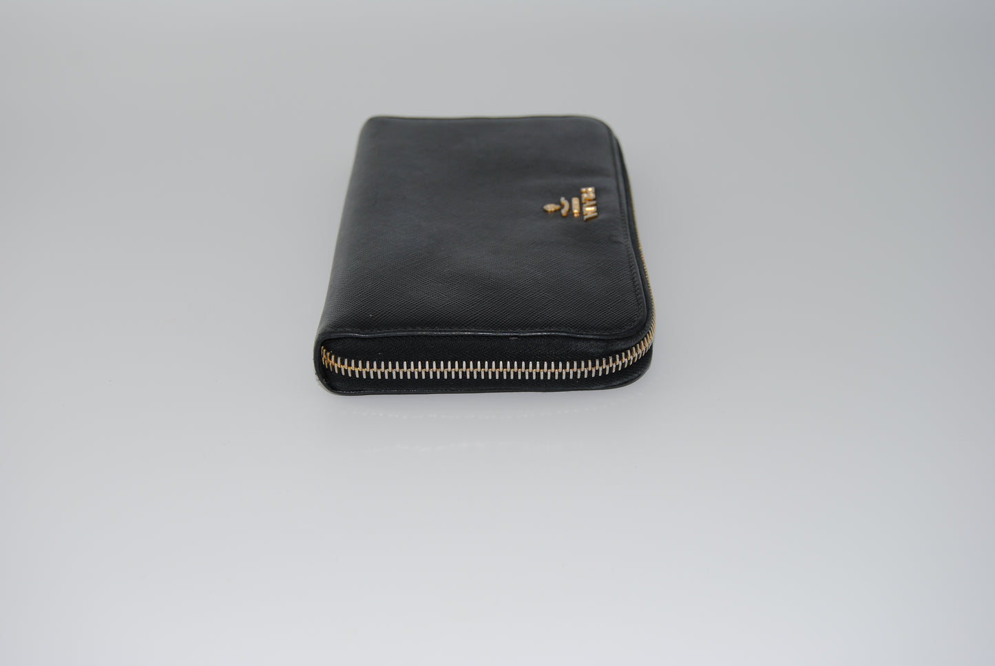 Prada Large Saffiano Leather Wallet Black