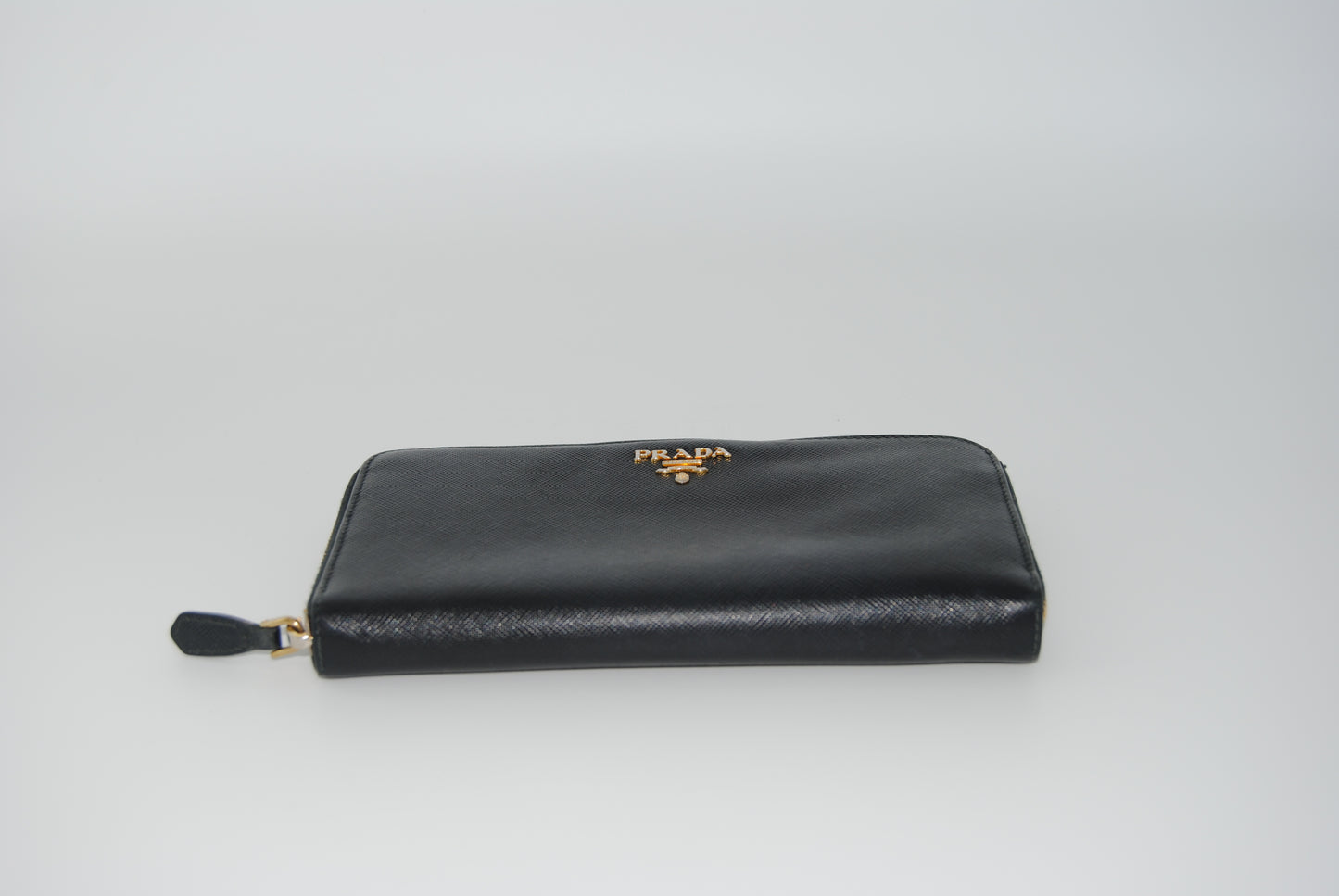 Prada Large Saffiano Leather Wallet Black