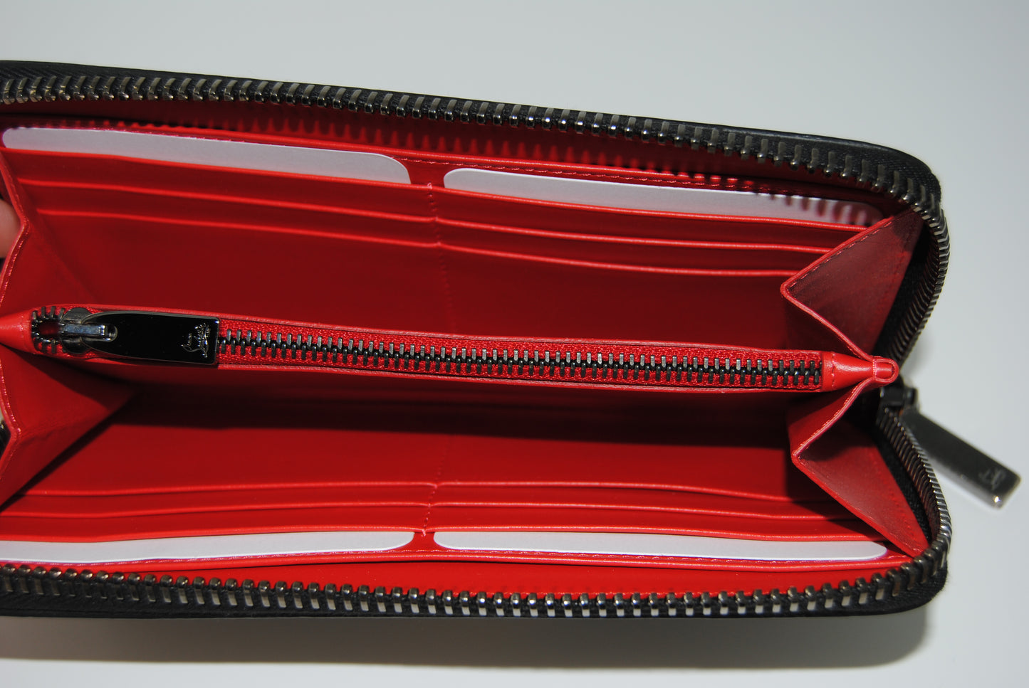 Christian Louboutin Brown Leather Panettone Zip Around Wallet