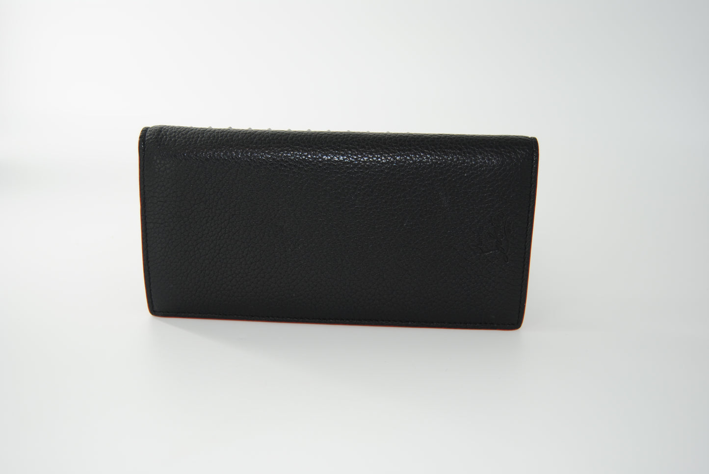 Christian Louboutin Calfskin Spiked Wallet Black