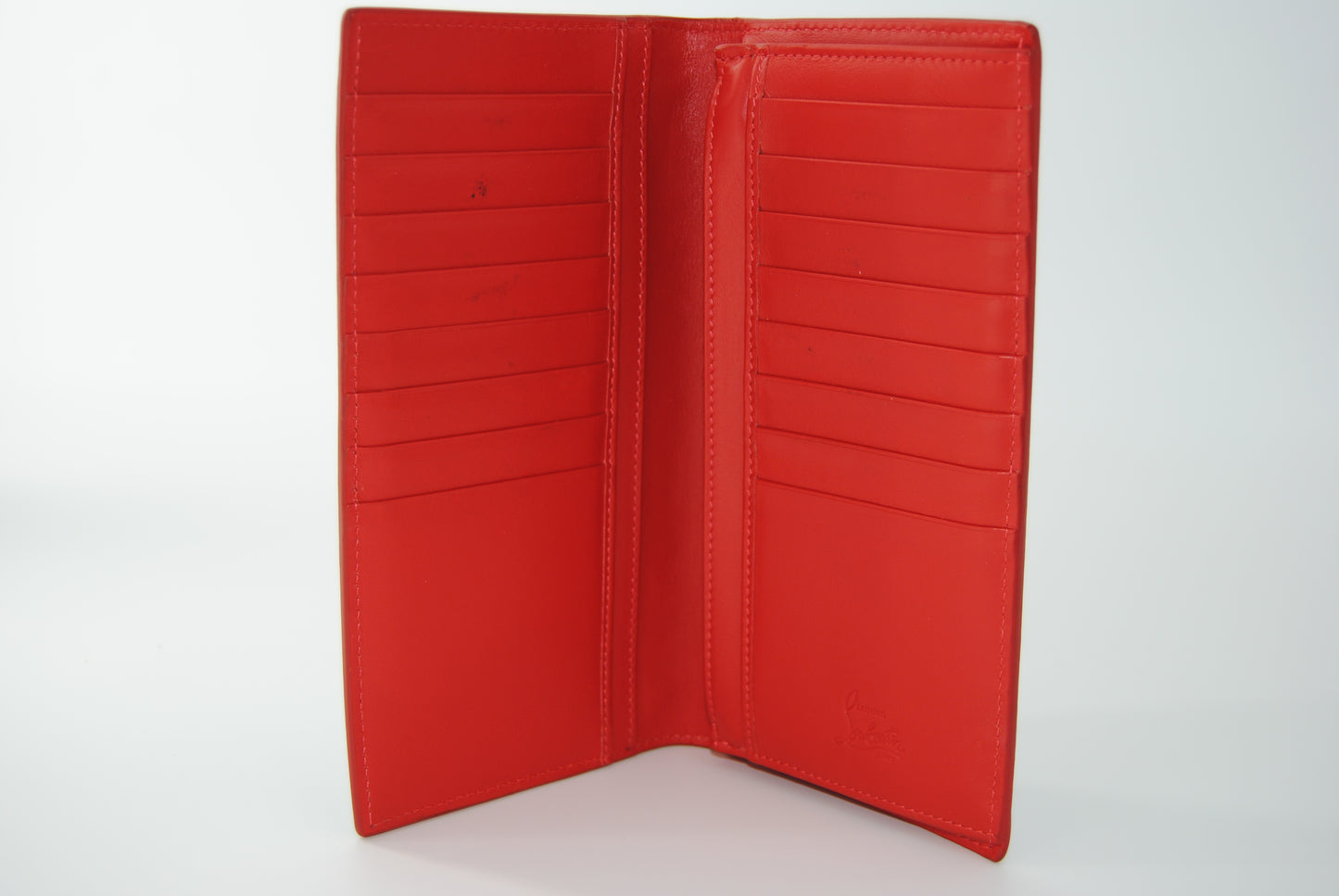Christian Louboutin Calfskin Spiked Wallet Black