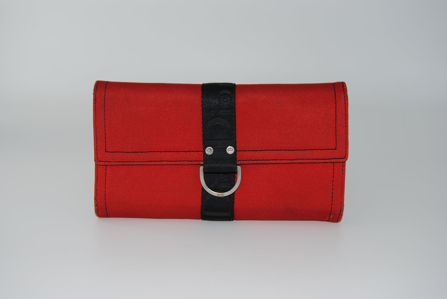Dior Vintage Red Cloth Wallet