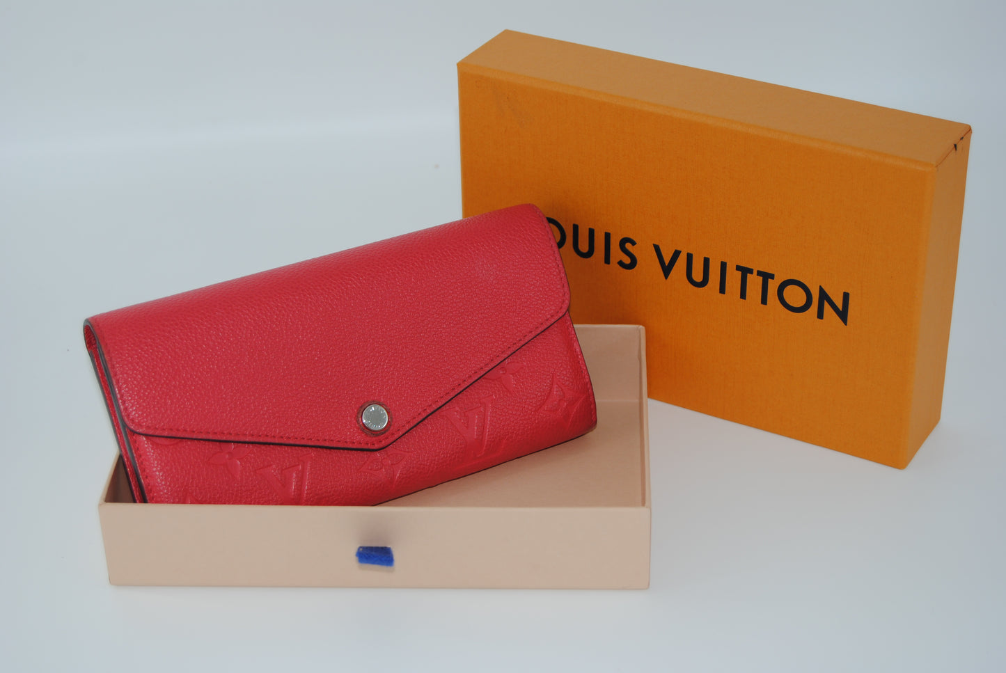 Louis Vuitton Cerise Monogram Empreinte Leather Sarah NM Wallet