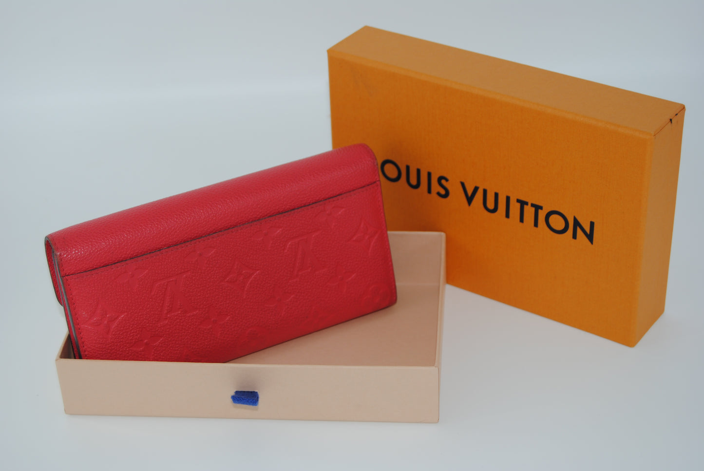 Louis Vuitton Cerise Monogram Empreinte Leather Sarah NM Wallet