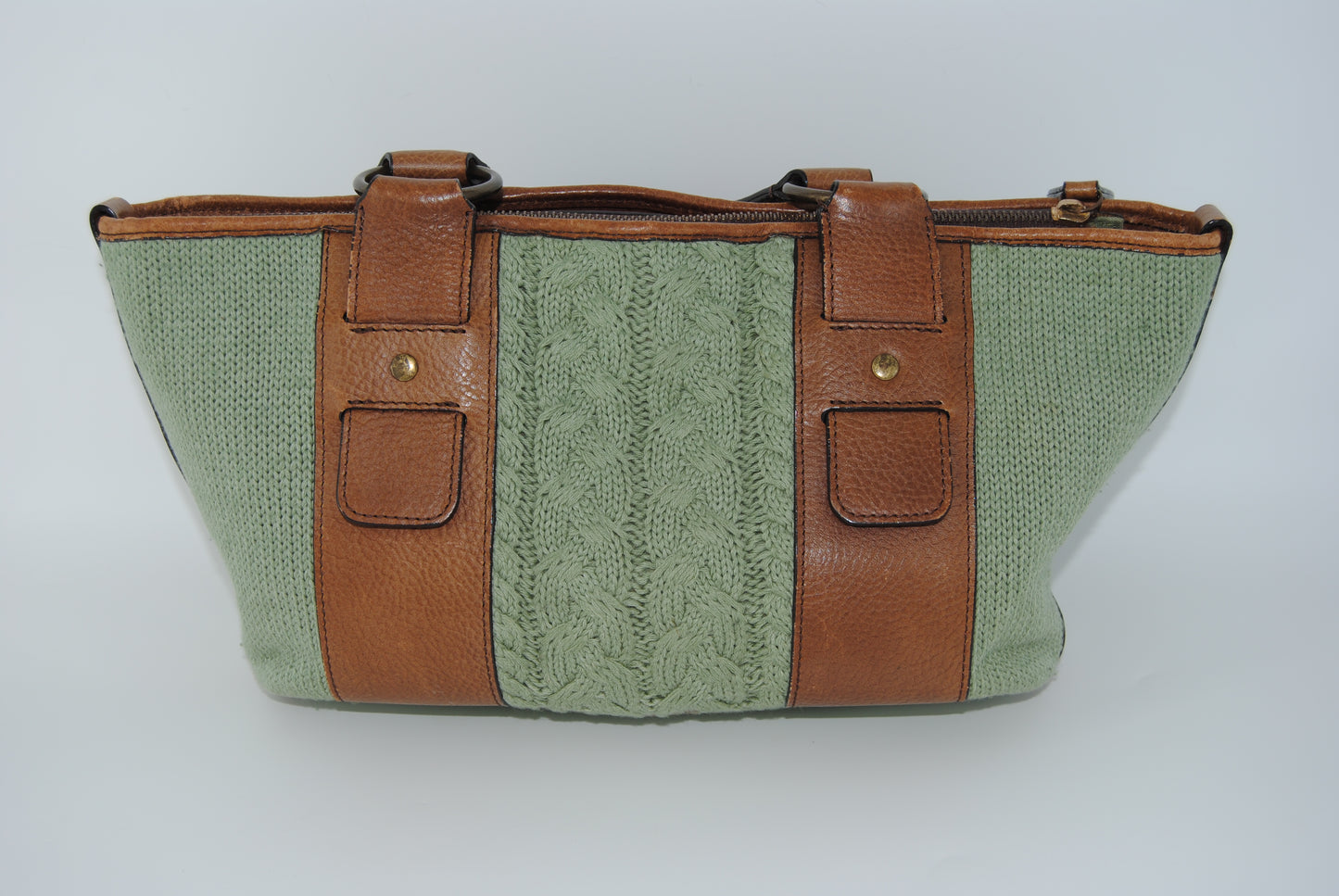 Chloe Cloth Woven bag together aqua Green