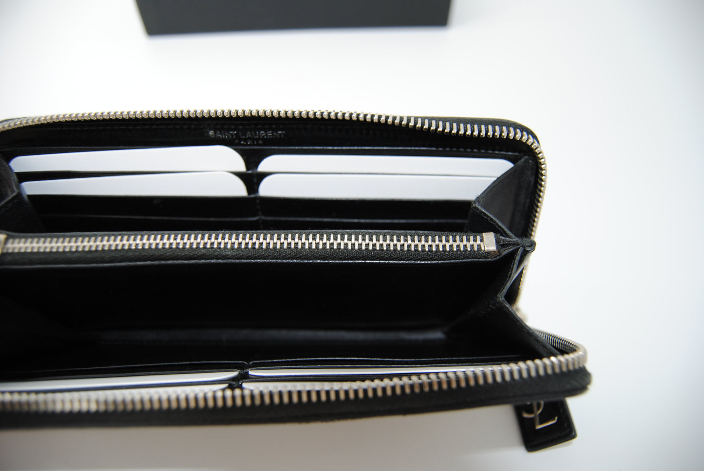 Saint Laurent Rive Gauche Love Star Patchwork Round Wallet
