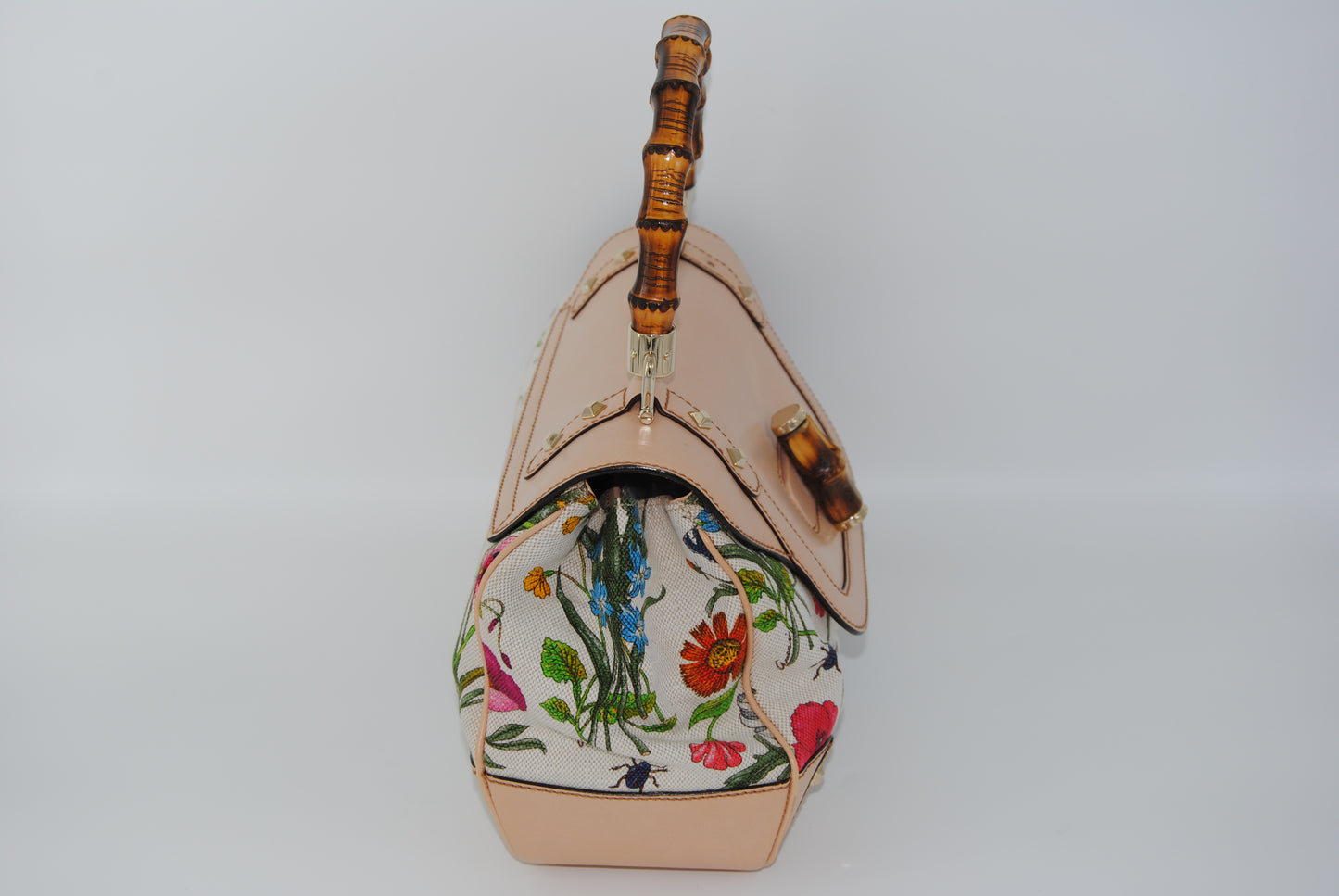 Gucci Floral Flora Bamboo Handle Bag