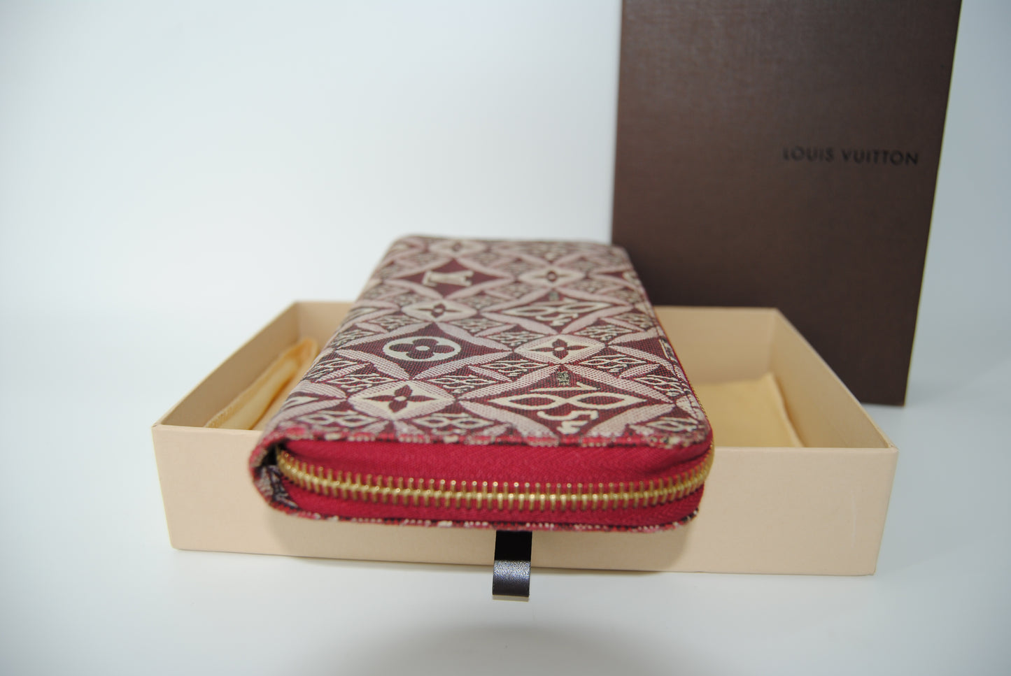 Louis Vuitton Jacquard Since 1854 Zippy Wallet Bordeaux