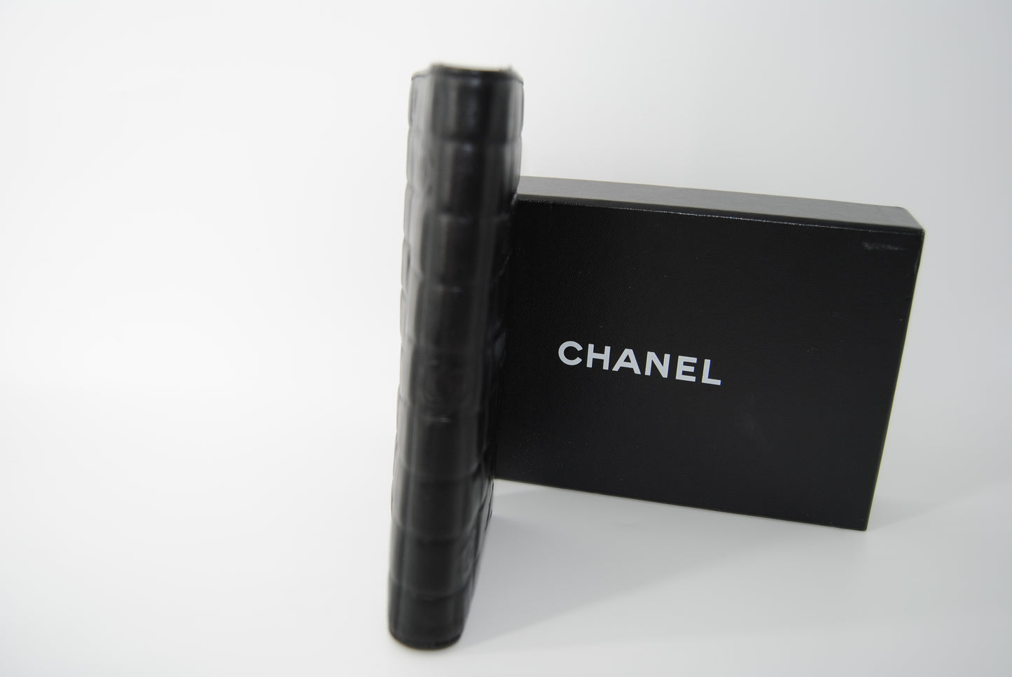 Chanel Black Quilted Charm Icon Leather CC Bifold Wallet