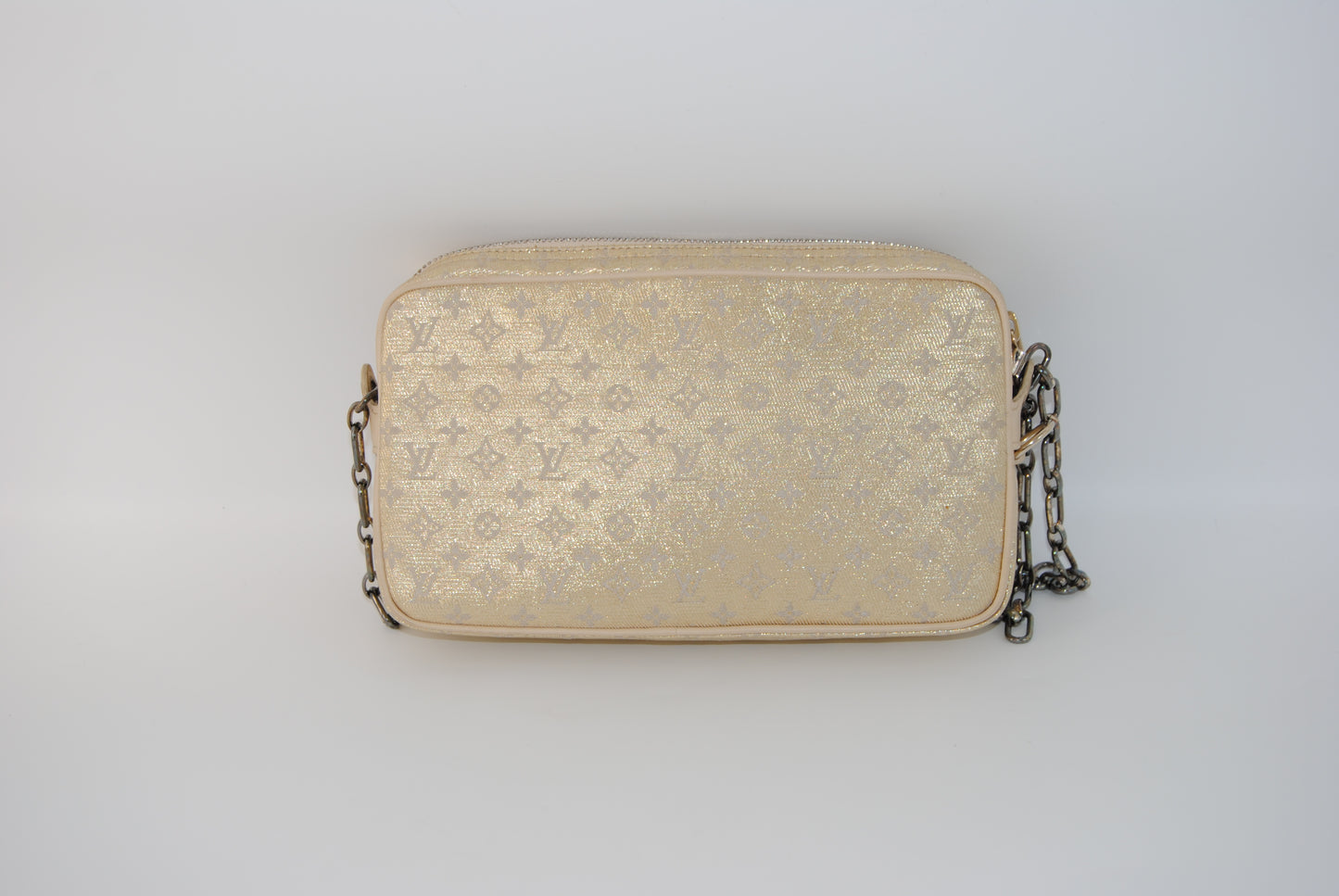 Louis Vuitton Mini Lin Shine McKenna Party Square Gold LV Logo Shoulder bag