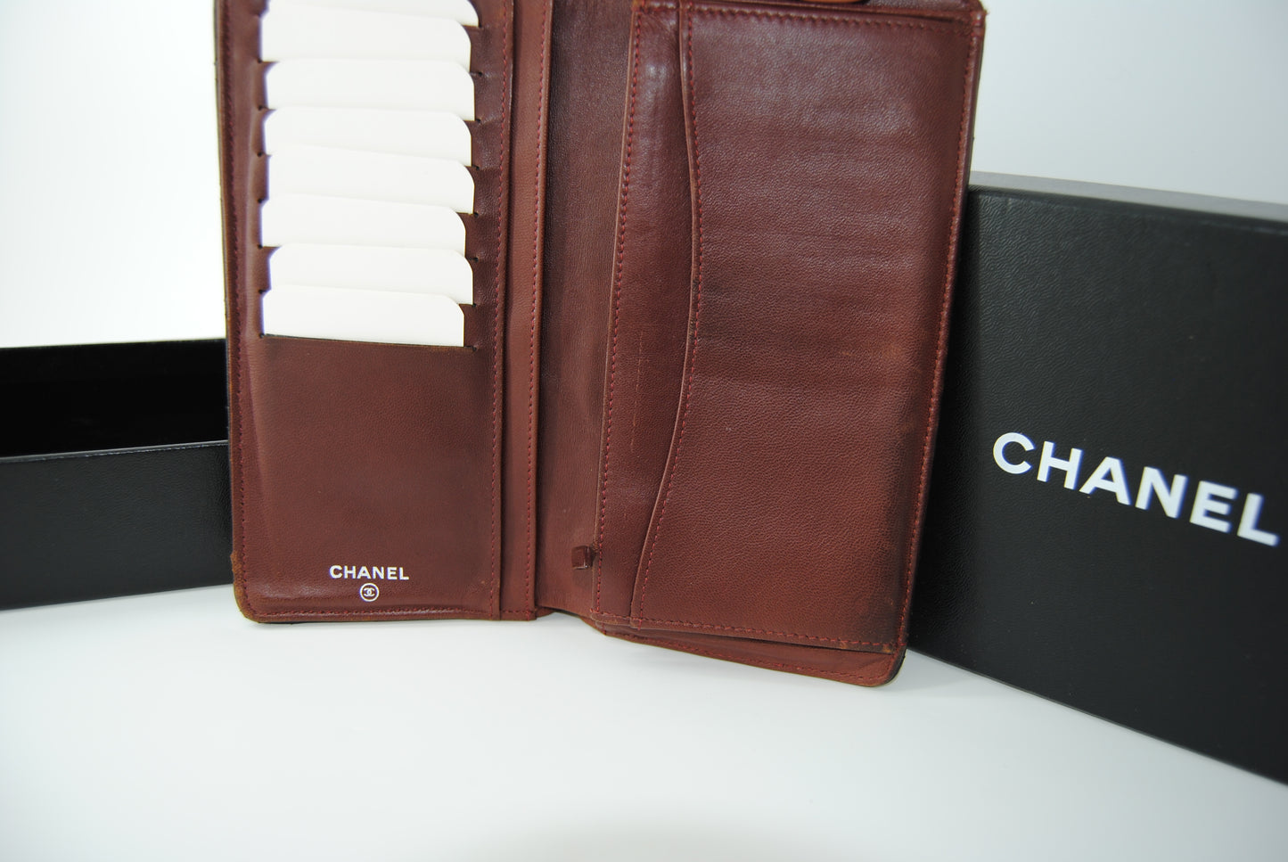 Chanel Matelasse Bifold Long Wallet Timeless Classic Leather Black
