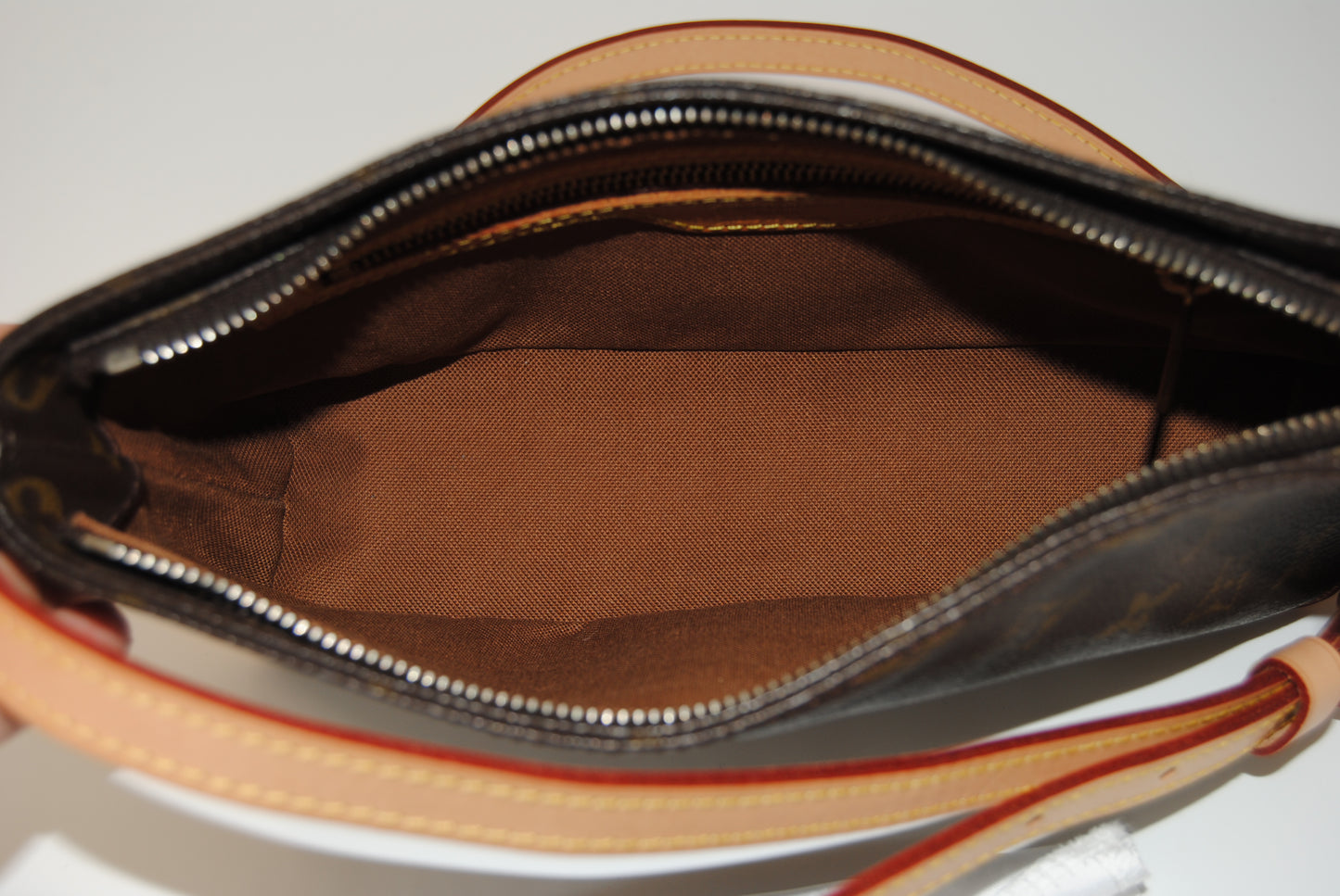Louis Vuitton Trotteur Monogram Shoulder Bag Leather Brown