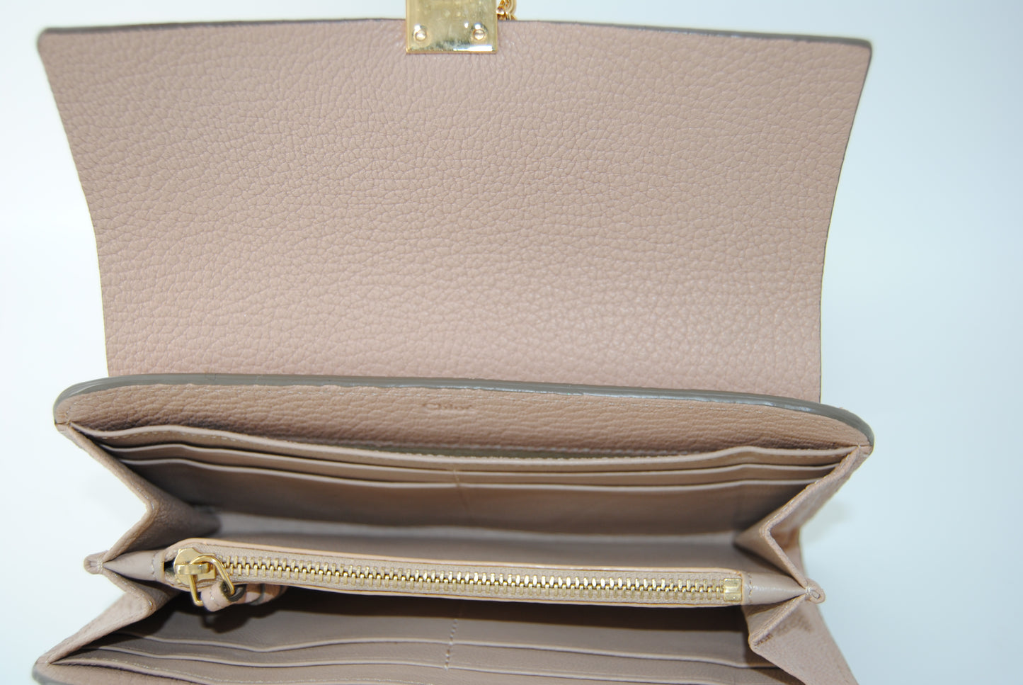 Chloe Pink Drew Flap Long Wallet