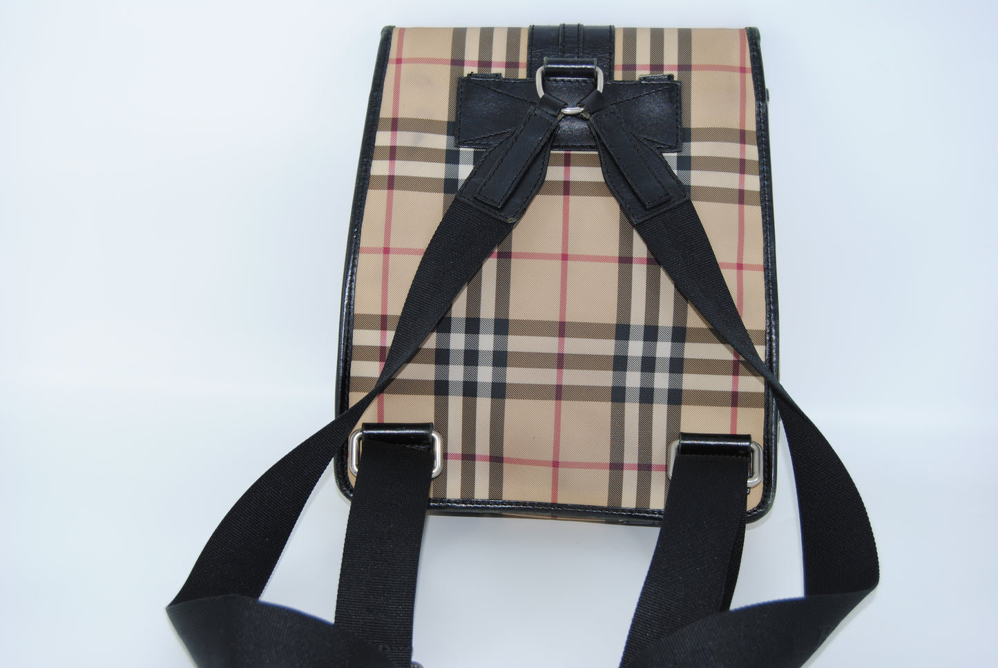 Burberry Canvas House Check Backpack Black