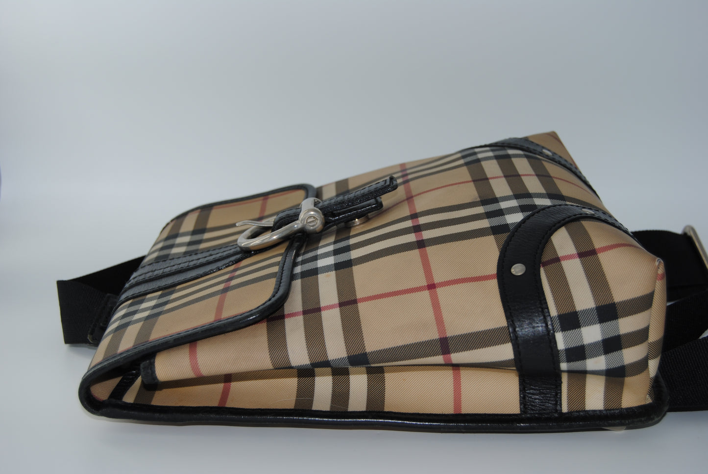 Burberry Canvas House Check Backpack Black