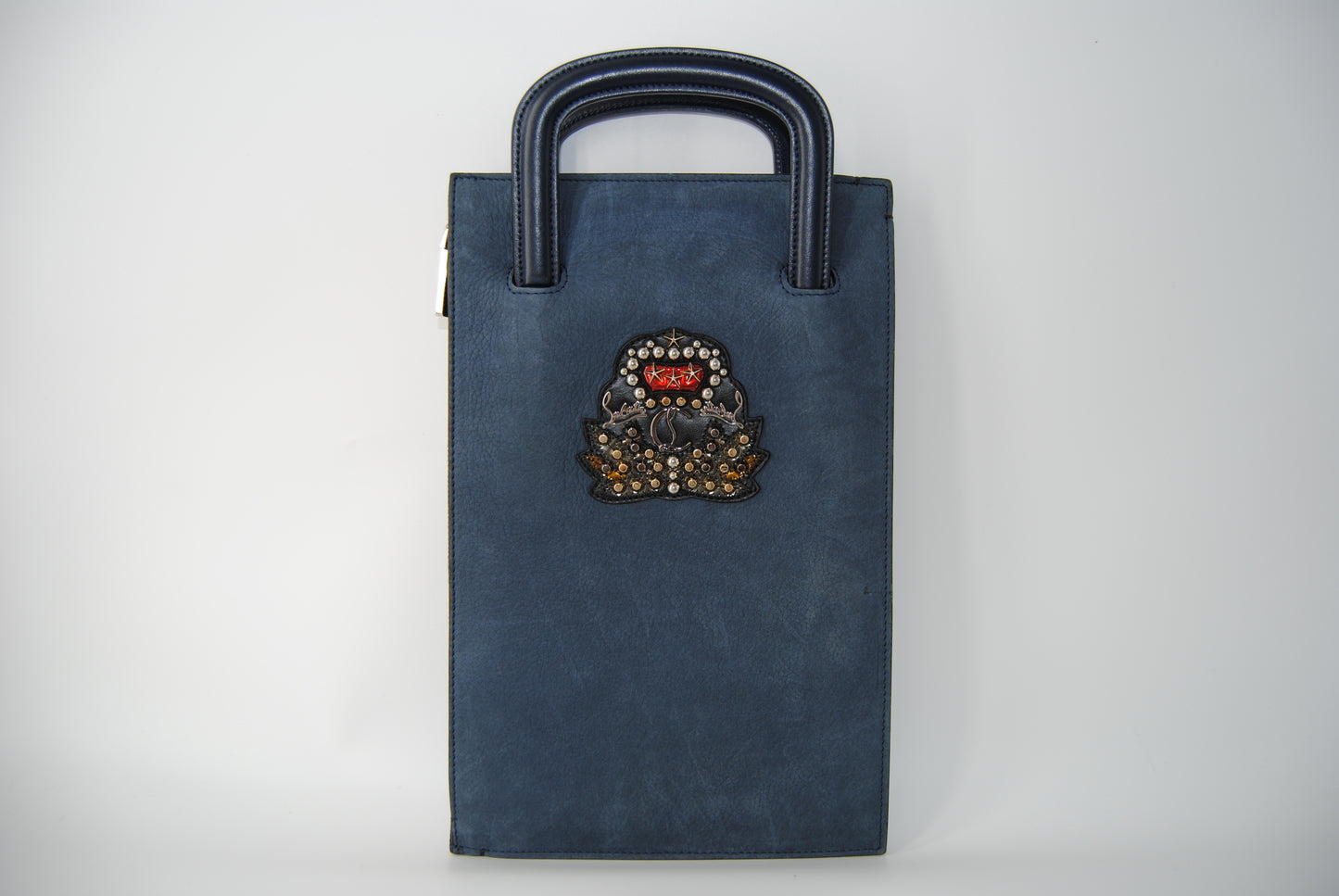 Christian Louboutin Trick Track Small Handbag Blue Navy