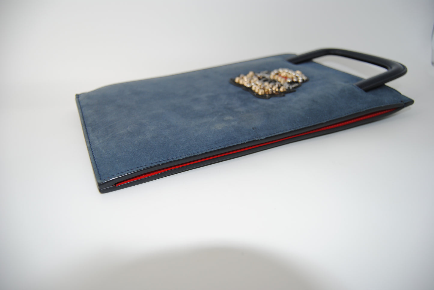Christian Louboutin Trick Track Small Handbag Blue Navy