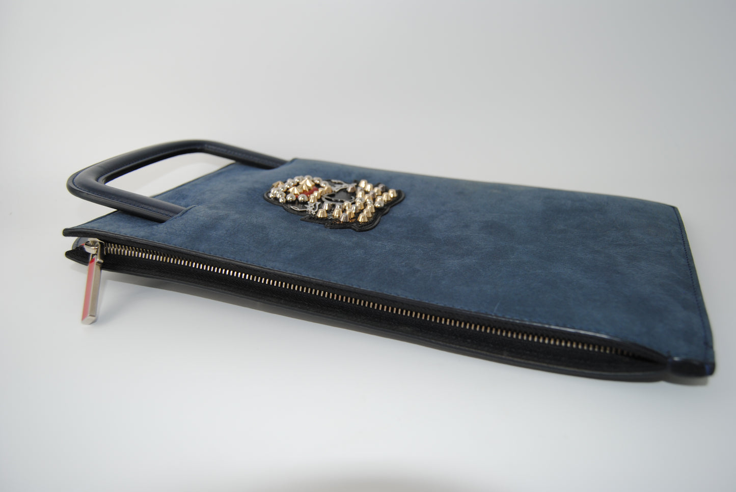 Christian Louboutin Trick Track Small Handbag Blue Navy