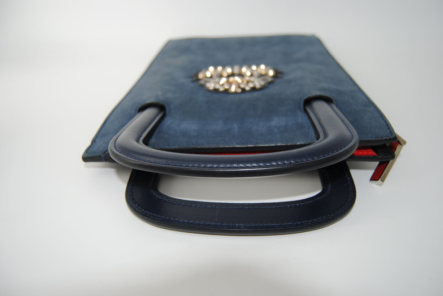 Christian Louboutin Trick Track Small Handbag Blue Navy