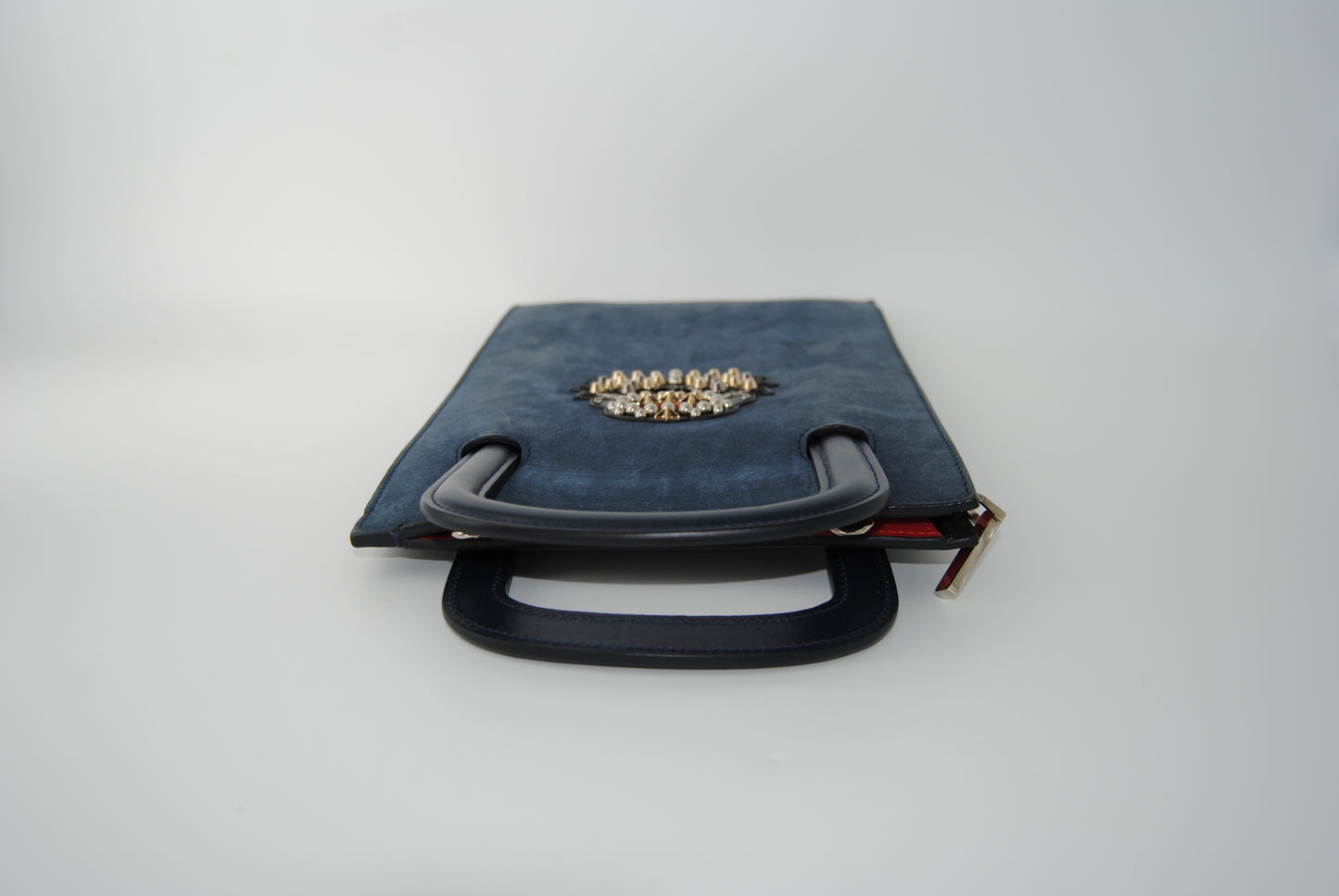 Christian Louboutin Trick Track Small Handbag Blue Navy