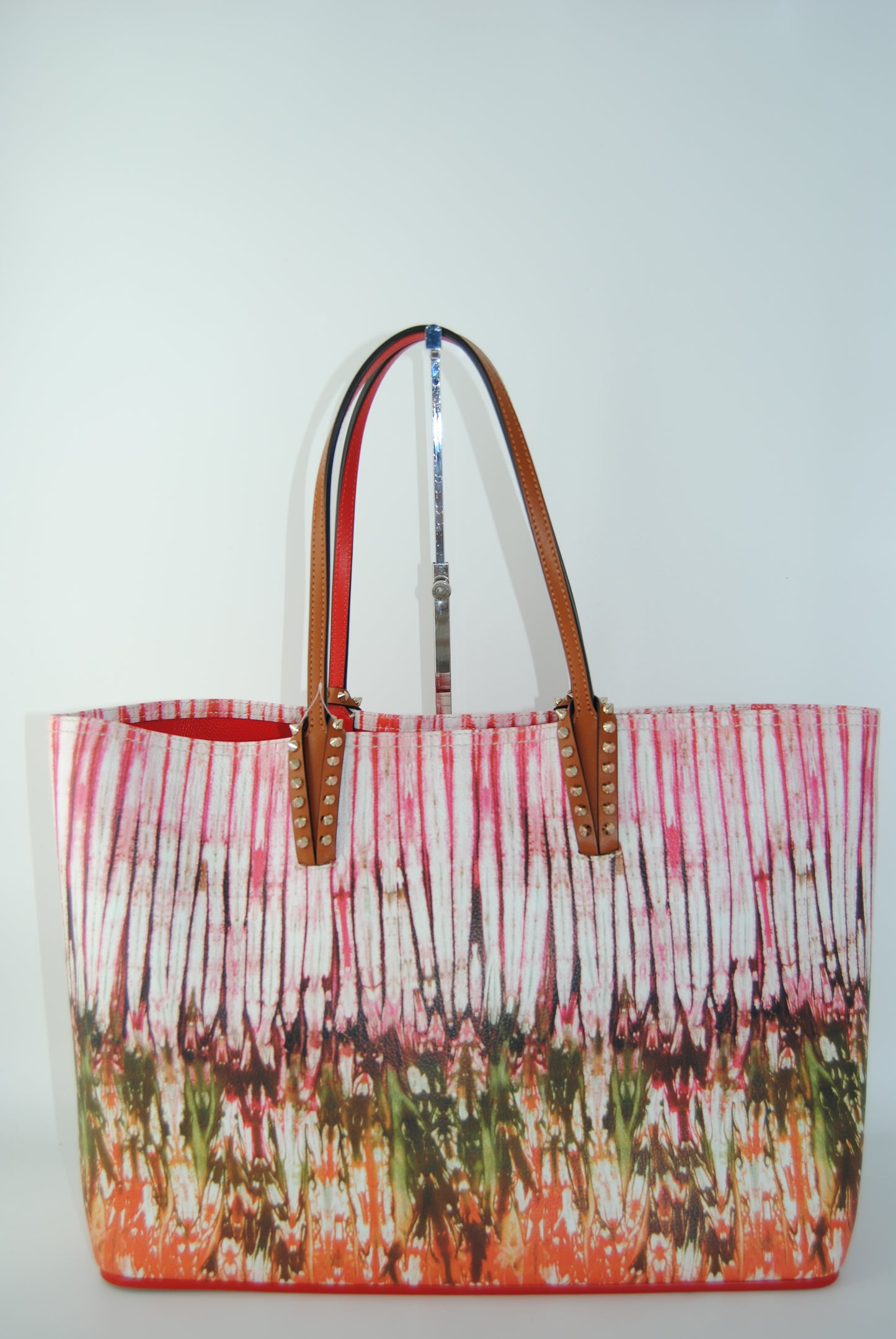CHRISTIAN LOUBOUTIN Cabata East West Large Printed Leather Tote Bag Multicolor