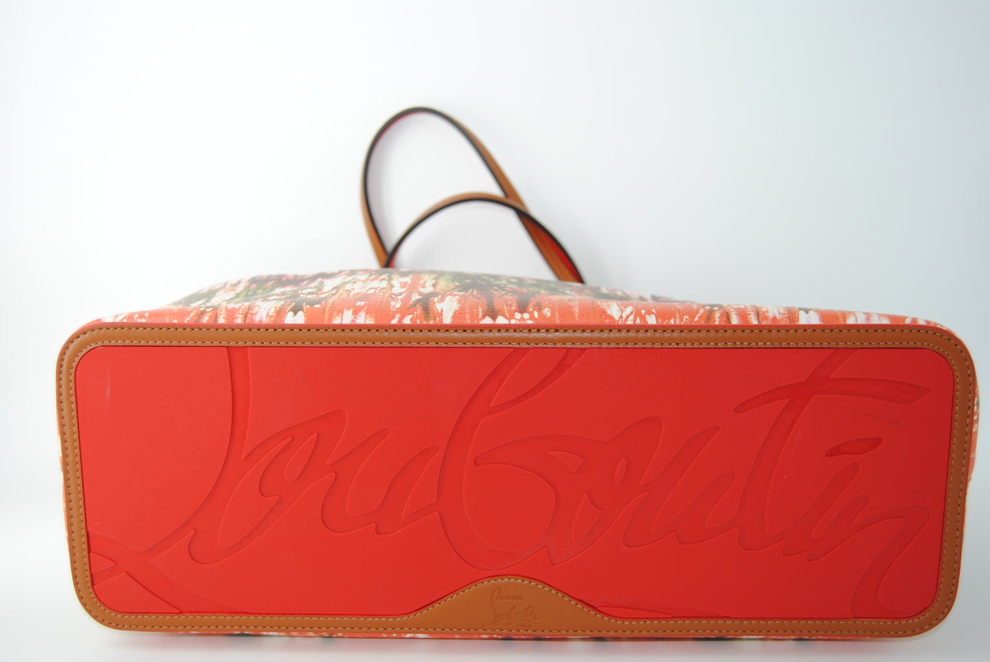 CHRISTIAN LOUBOUTIN Cabata East West Large Printed Leather Tote Bag Multicolor