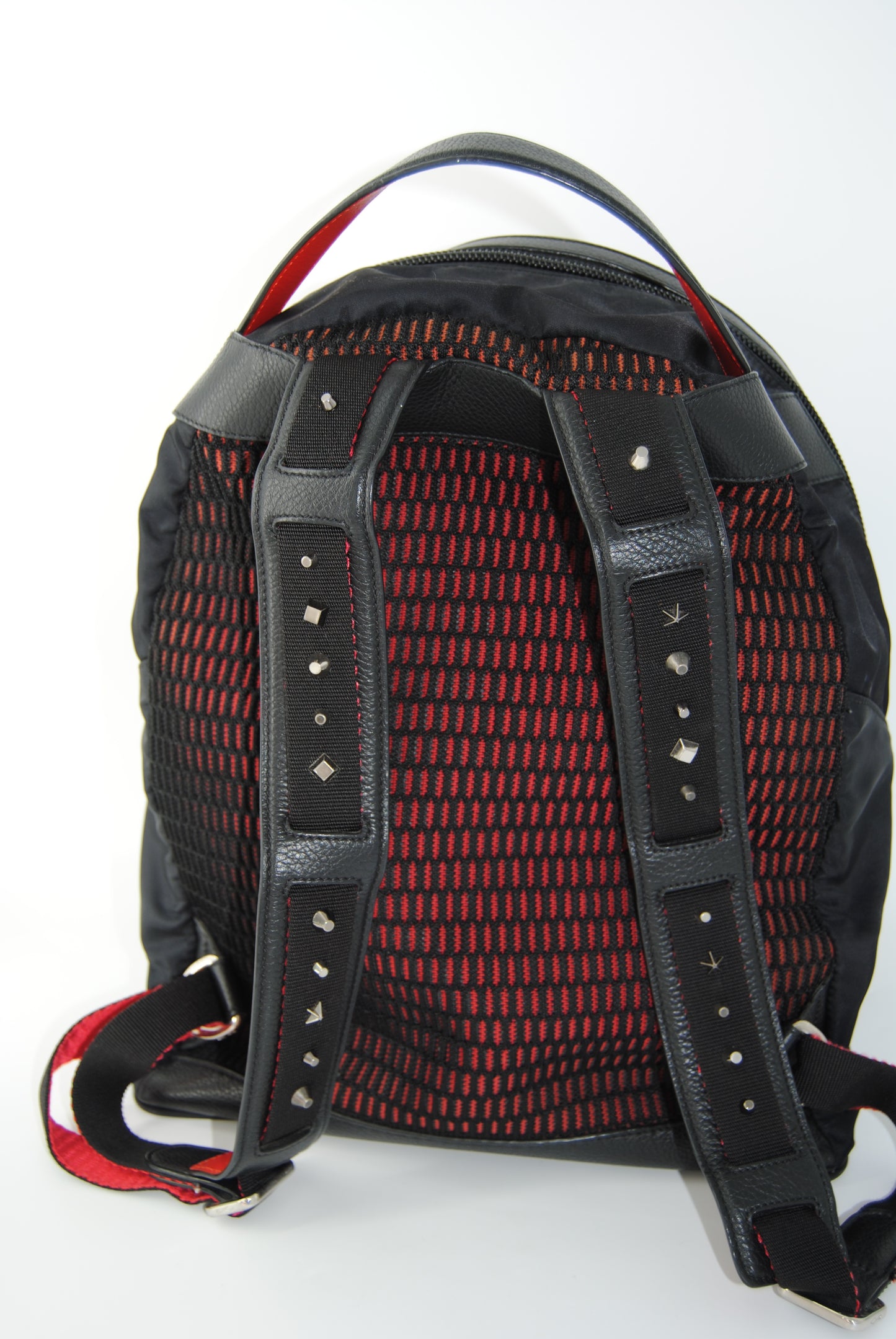 Christian Louboutin Nylon Calfskin Love Backloubi Backpack Black