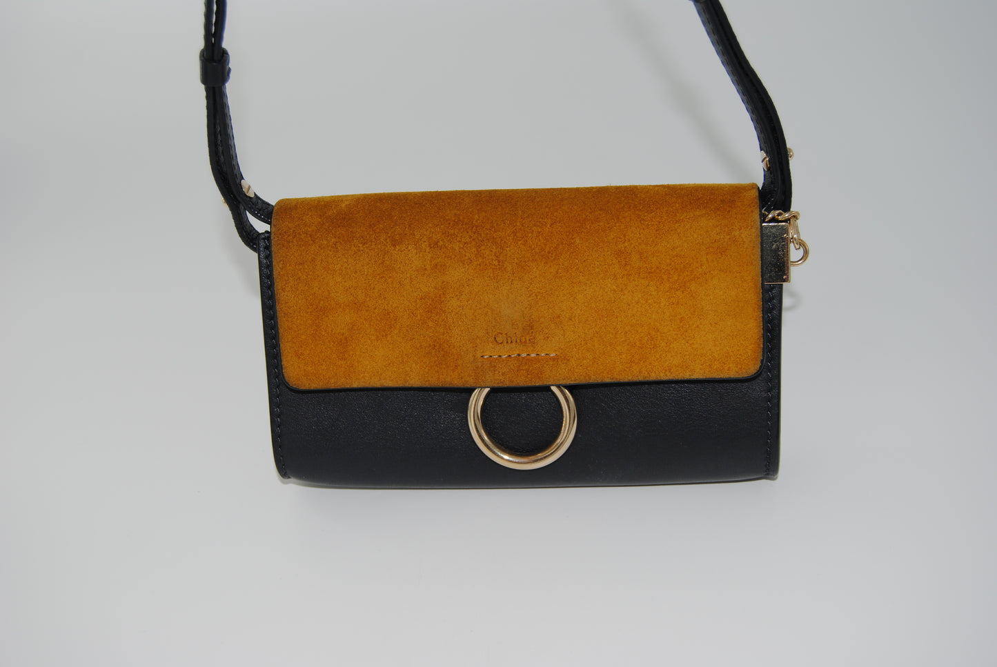 Chloe Faye Shoulder Bag Leather and Suede Small