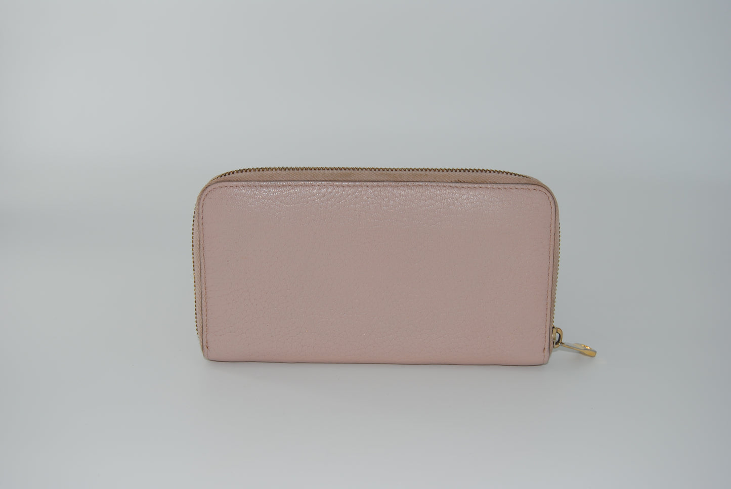 Chloe Long Wallet Drew Pink Beige Leather