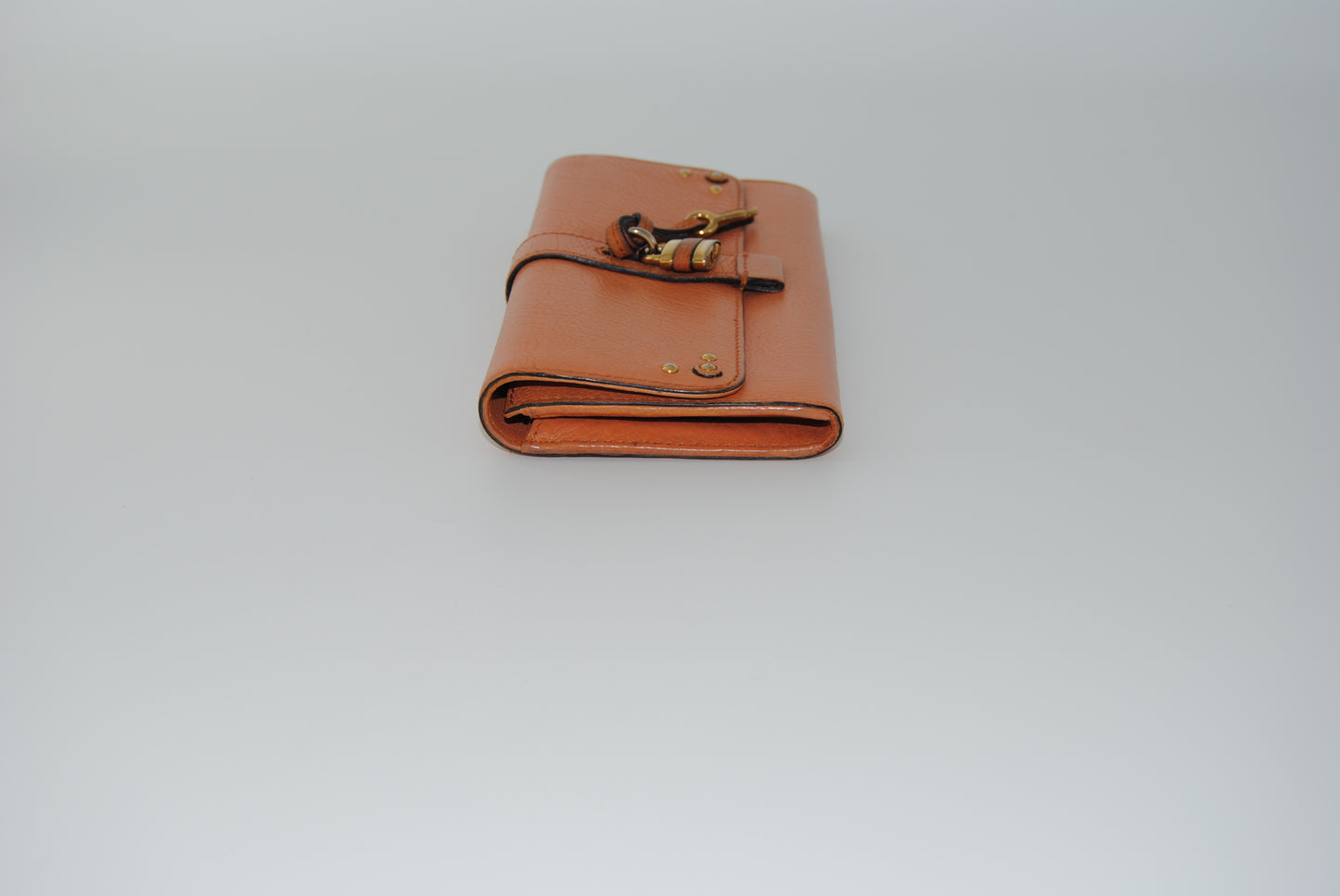 Chloe Lock Flap Wallet Tan