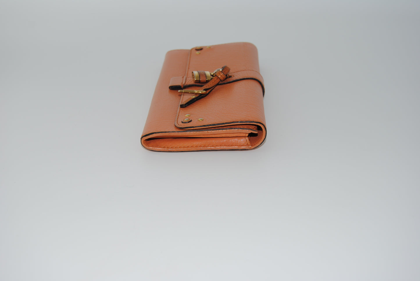 Chloe Lock Flap Wallet Tan