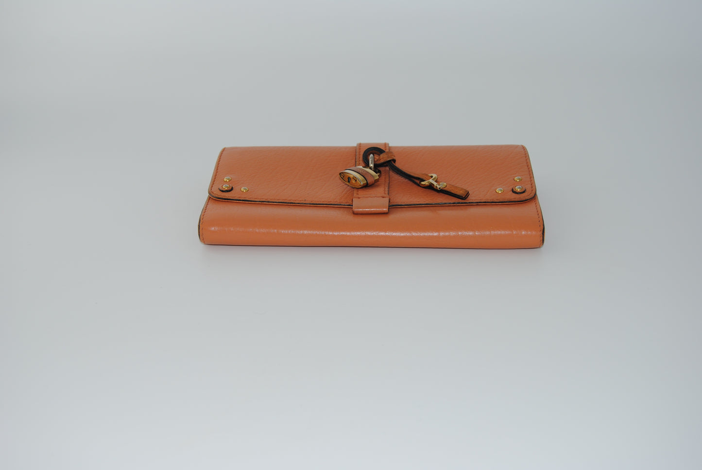 Chloe Lock Flap Wallet Tan
