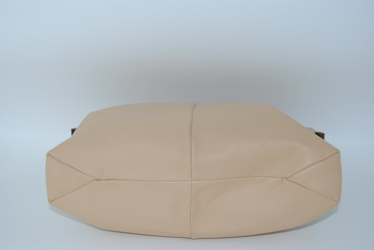 Loewe Wood Plated Leather Shoulder Bag Beige