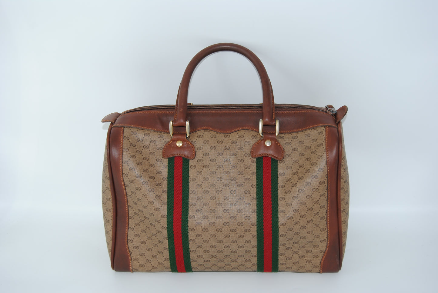 GUCCI GG Canvas Web Boston Vintage