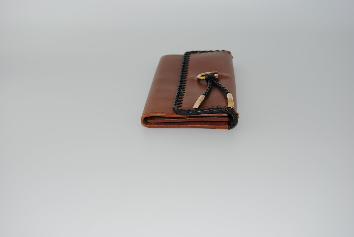 Salvatore Ferragamo Gancini Continental Wallet cognac