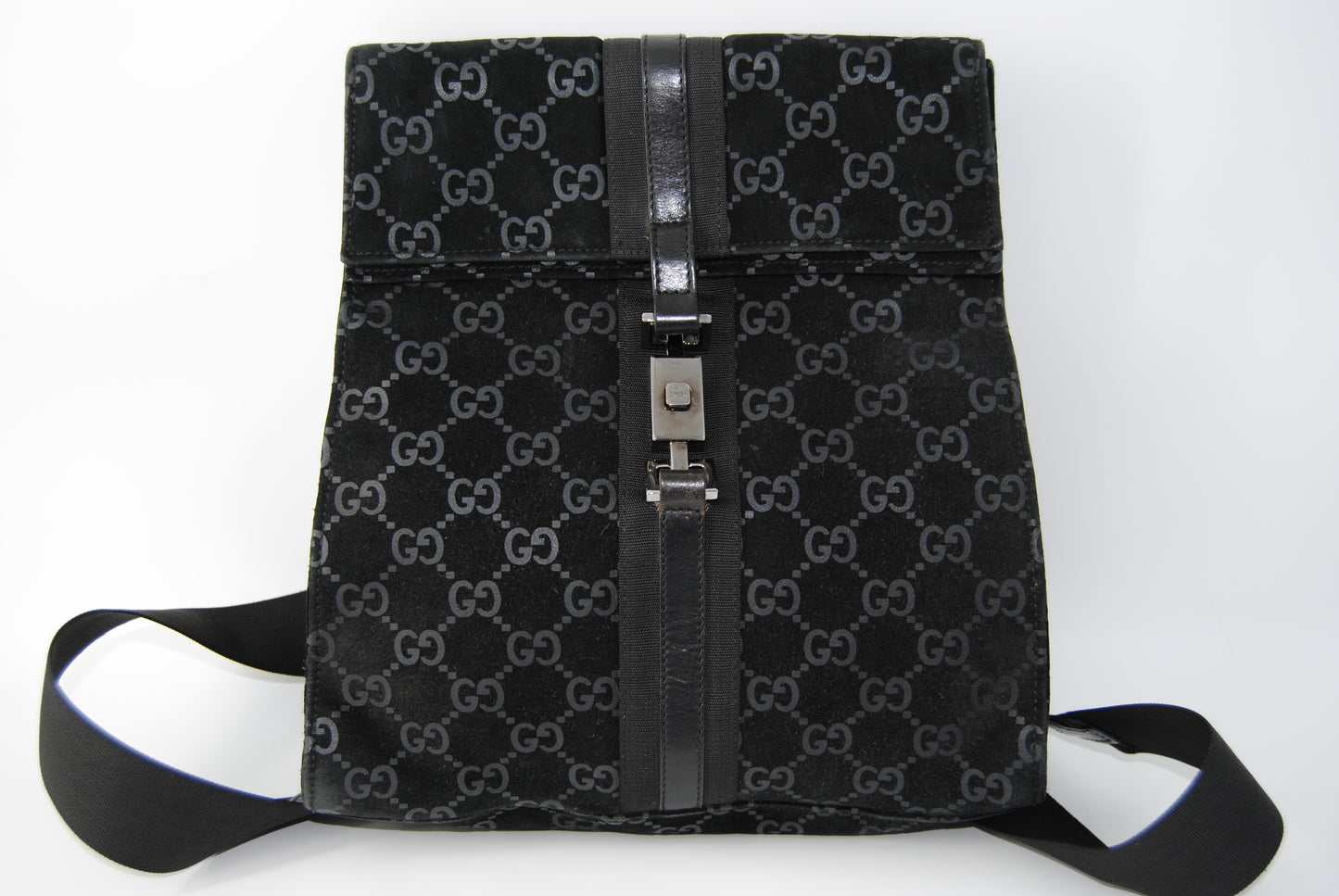 Gucci Monogram Small Backpack Black