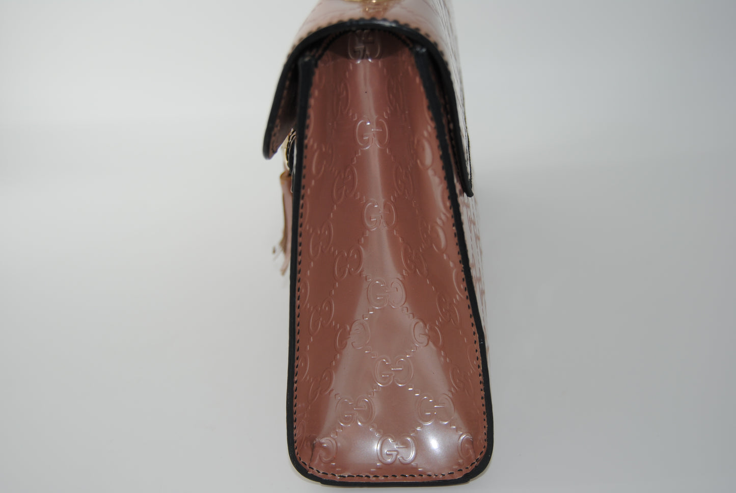 Gucci Pint Guccissima Patent Leather Medium Emily Chain Shoulder Bag
