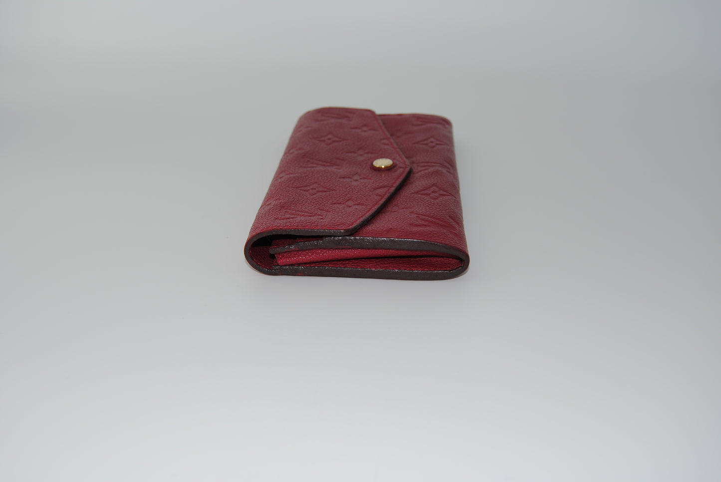 Louis Vuitton Monogram Empreinte Sarah Wallet Burgundy