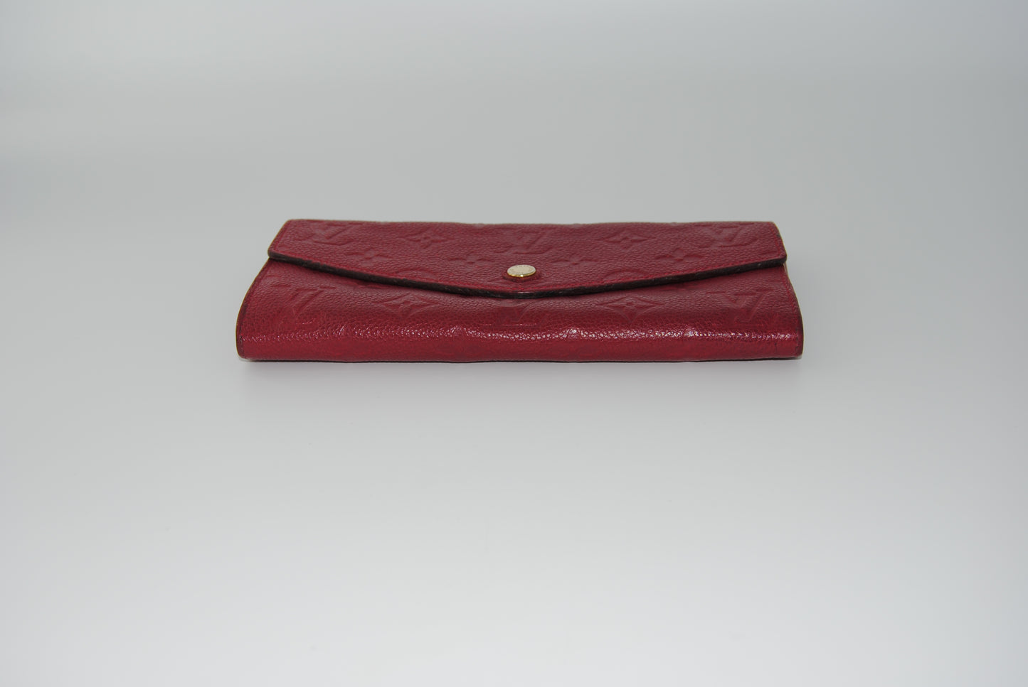 Louis Vuitton Monogram Empreinte Sarah Wallet Burgundy