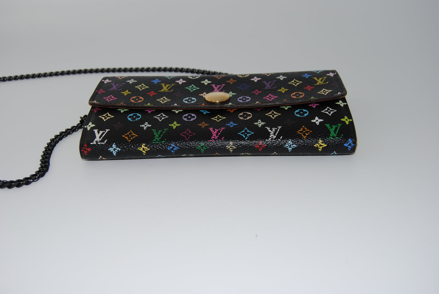 Louis Vuitton Murakami Portefeuille Sarah Wallet Black
