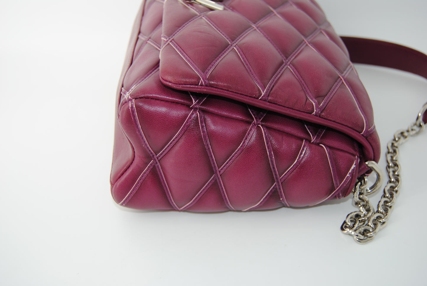 Louis Vuitton Purple Quilted Lambskin Leather GO-14 Malletage MM Bag