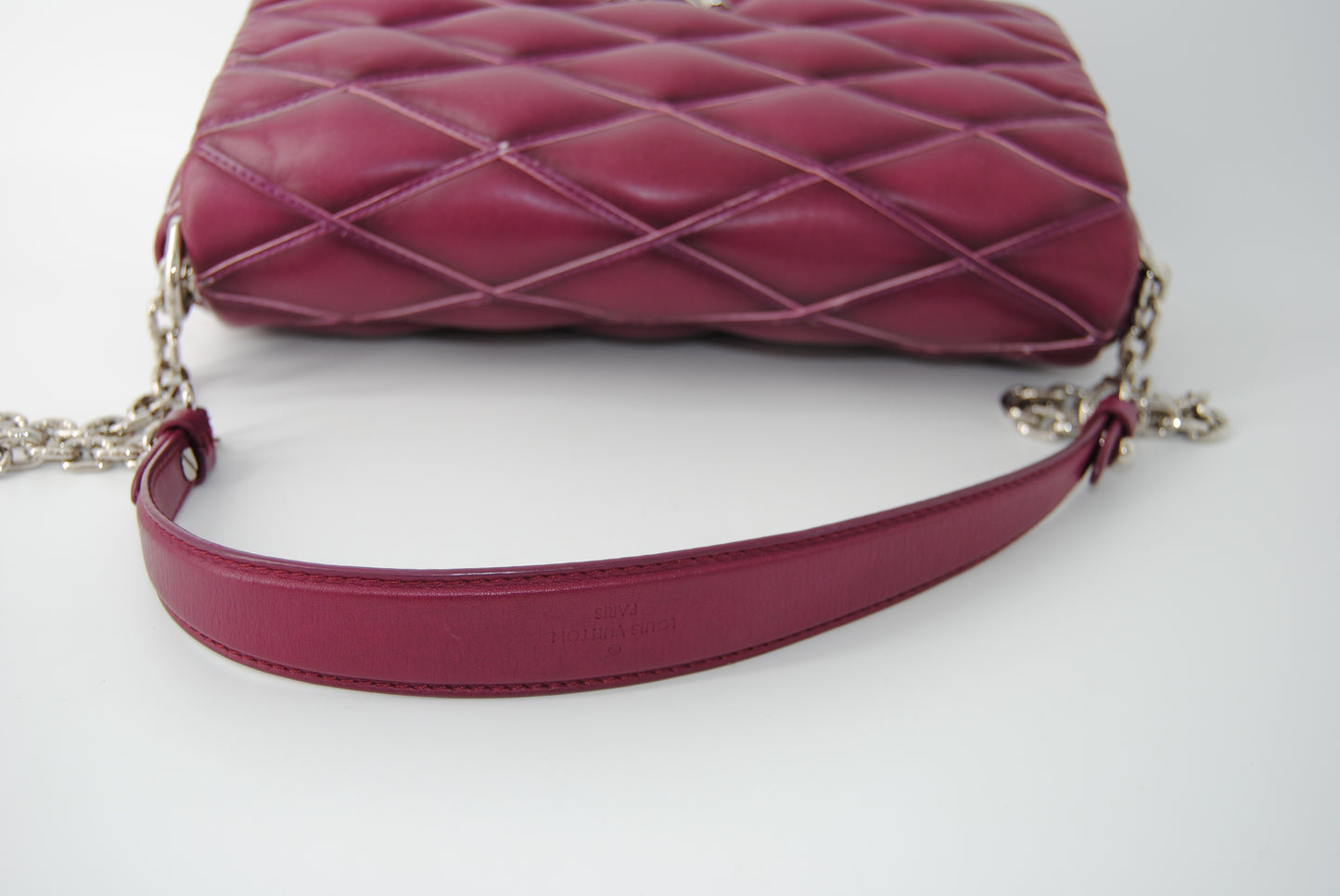 Louis Vuitton Purple Quilted Lambskin Leather GO-14 Malletage MM Bag