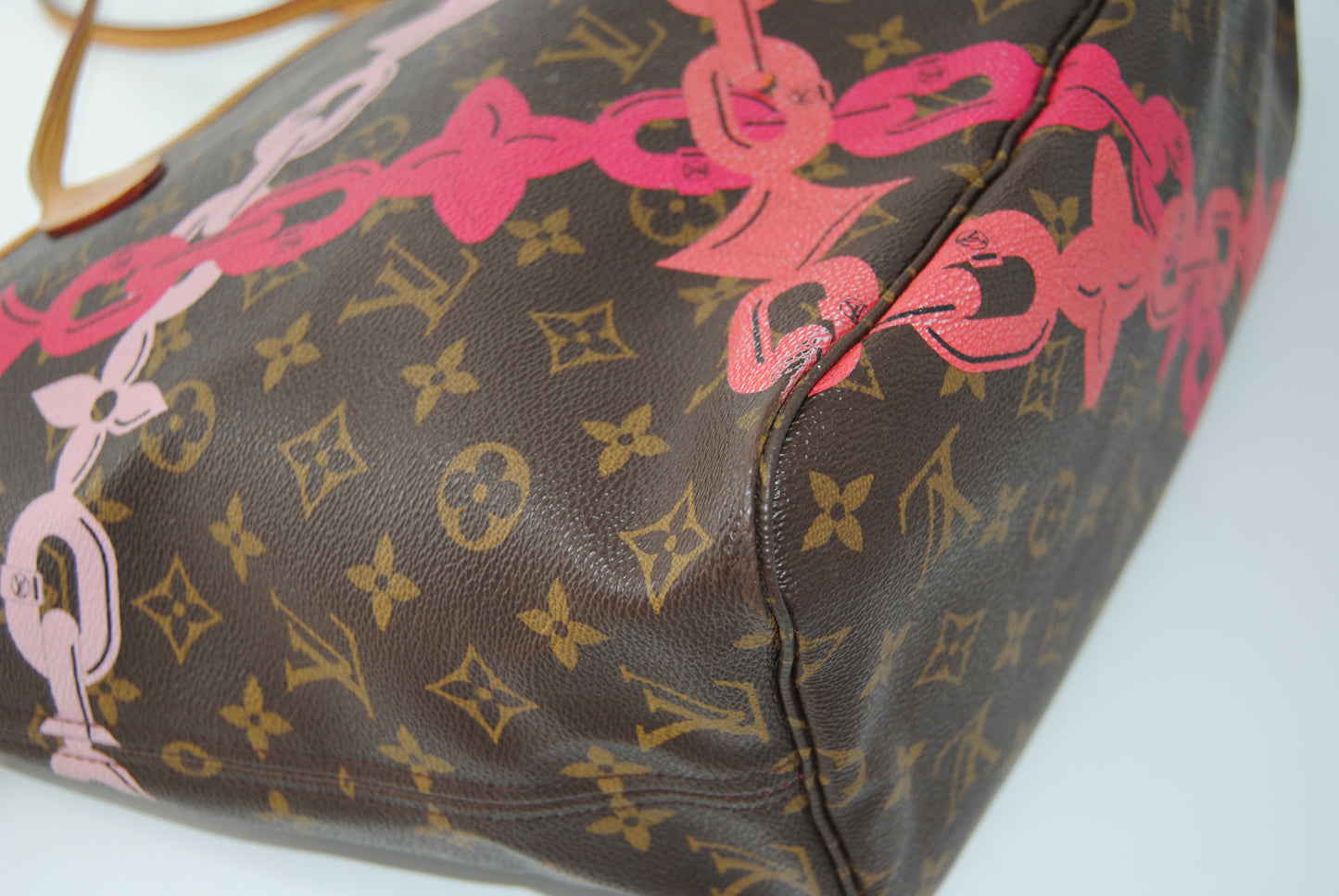 Louis Vuitton Monogram Bay Neverfull MM Rose Ballerine Poppy