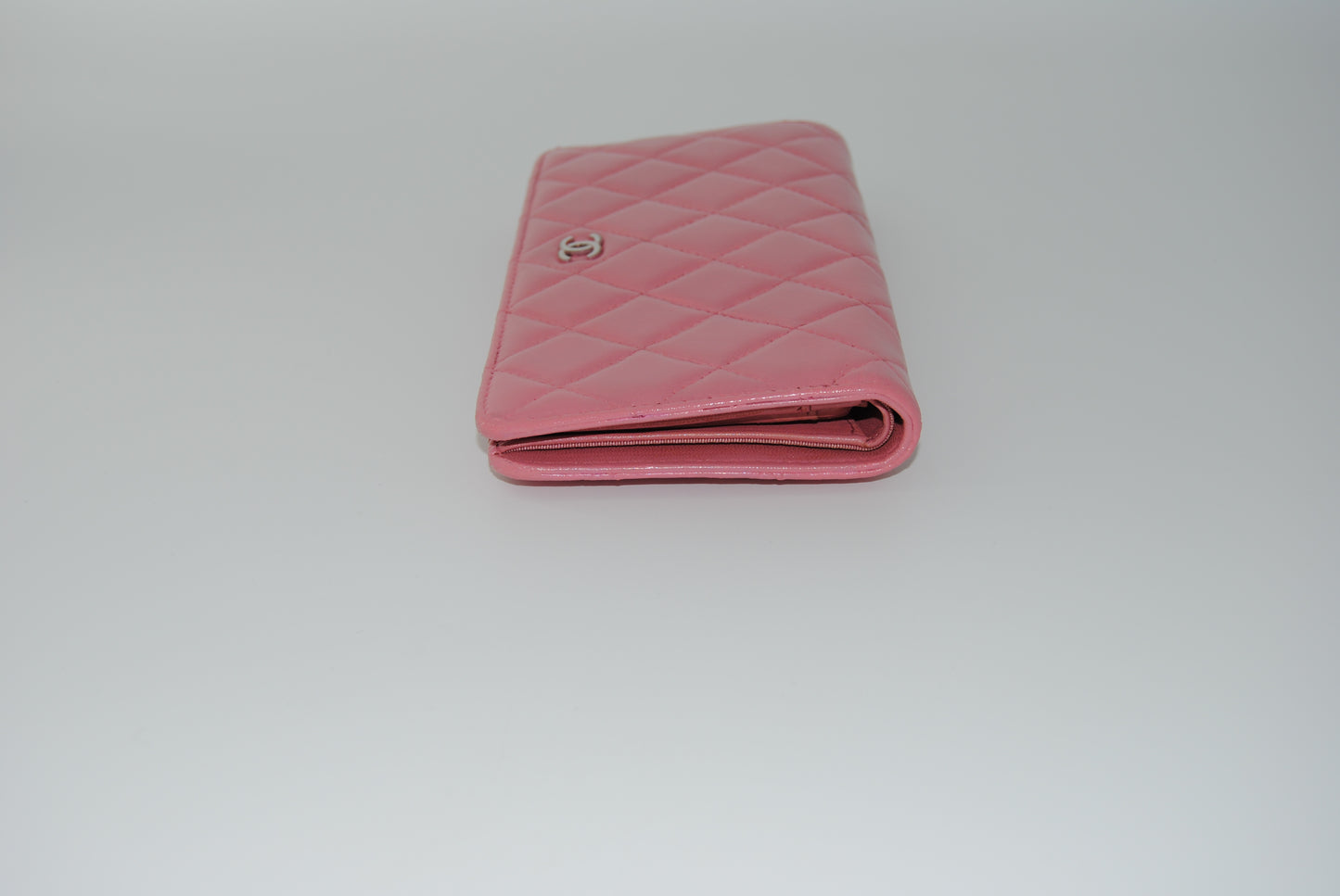 Chanel Long Wallet Matelasse Lambskin Pink