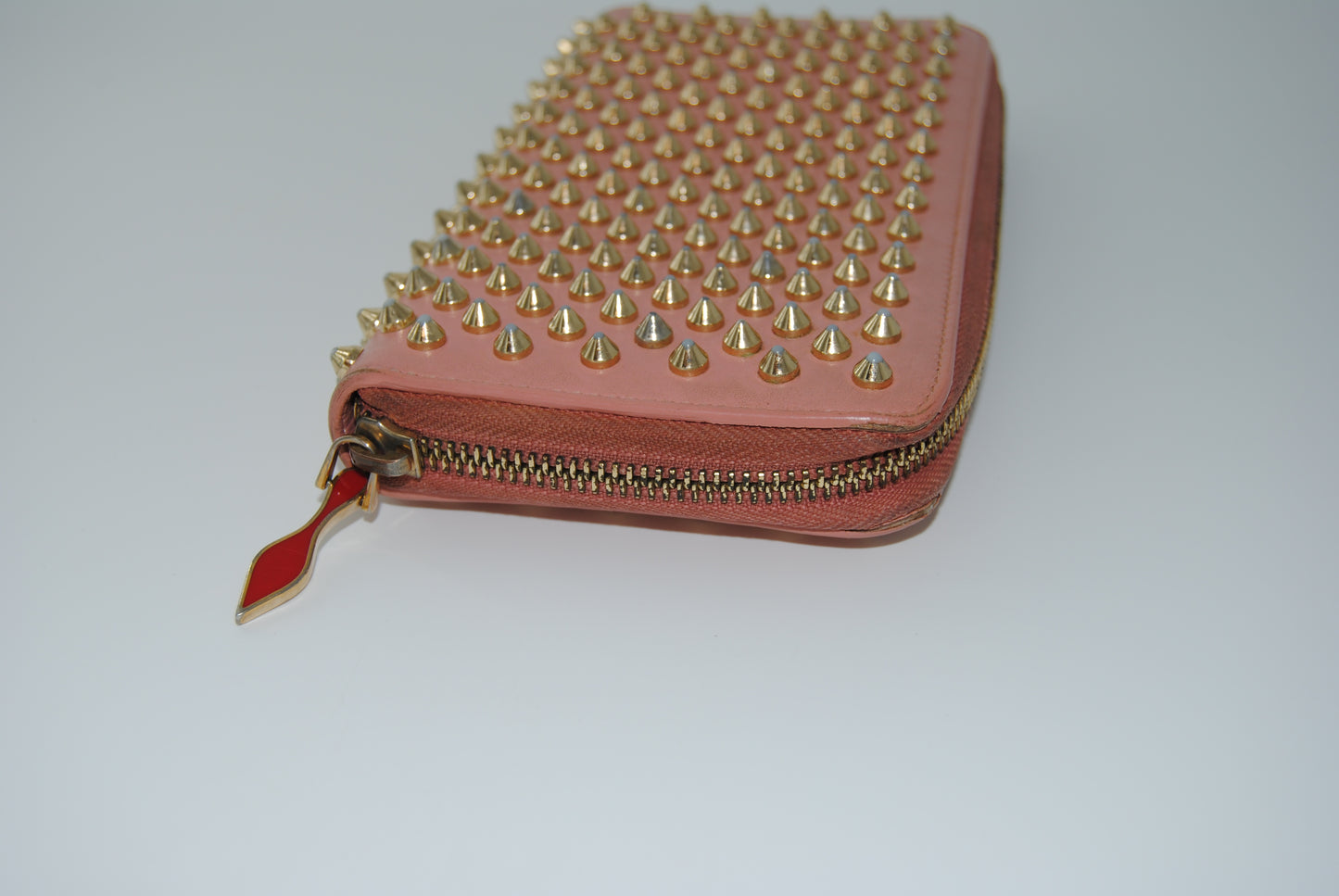 Christian Louboutin Panettone Long Wallet Zip Around Pink
