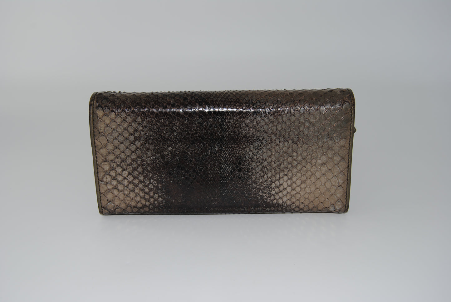 Gucci Vintage Metallic Python Long Wallet