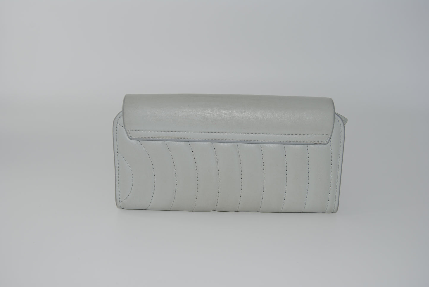 Chloe Drew Troy Turnlock Long Wallet Off White