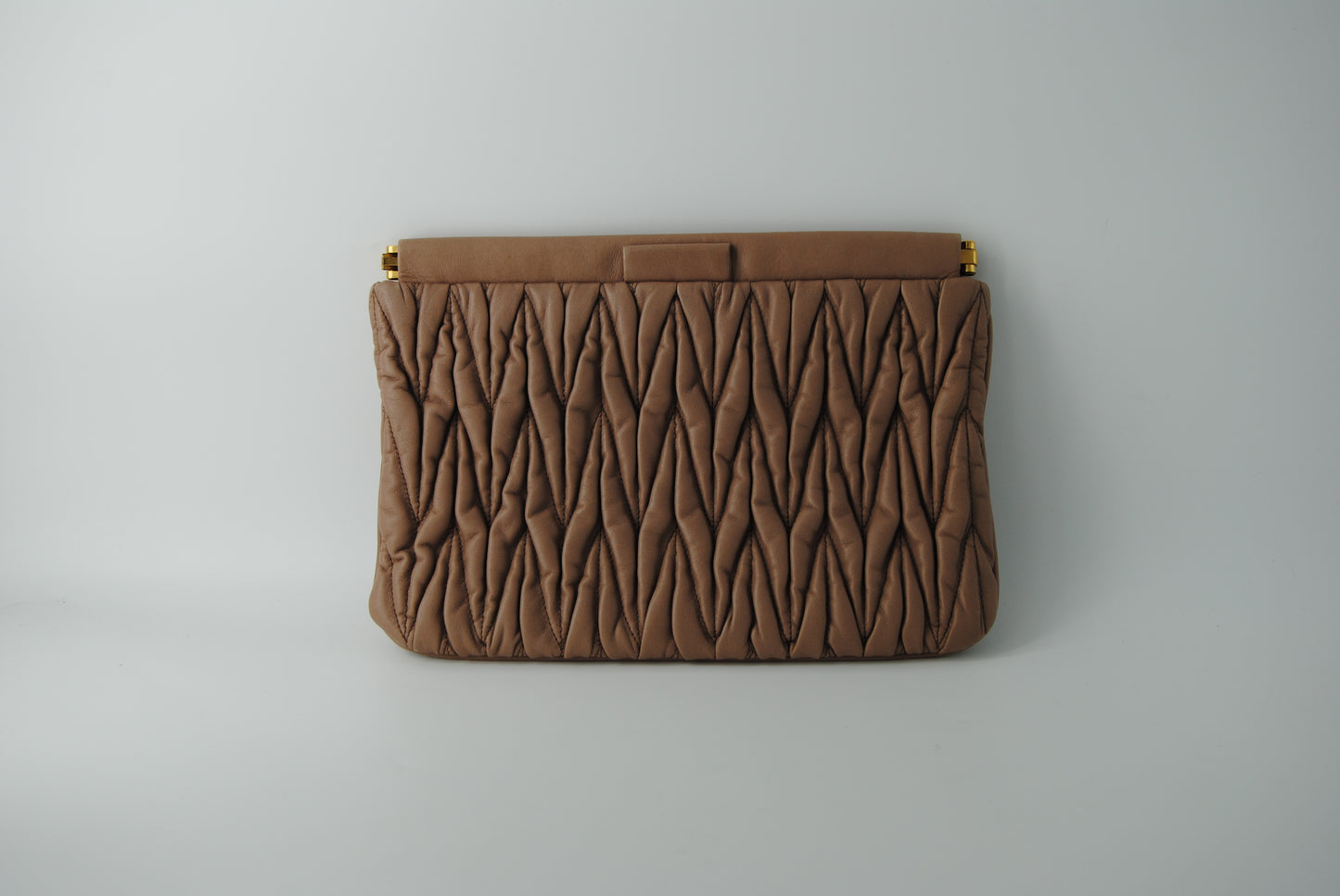 Miu Miu Tan Clutch Bag