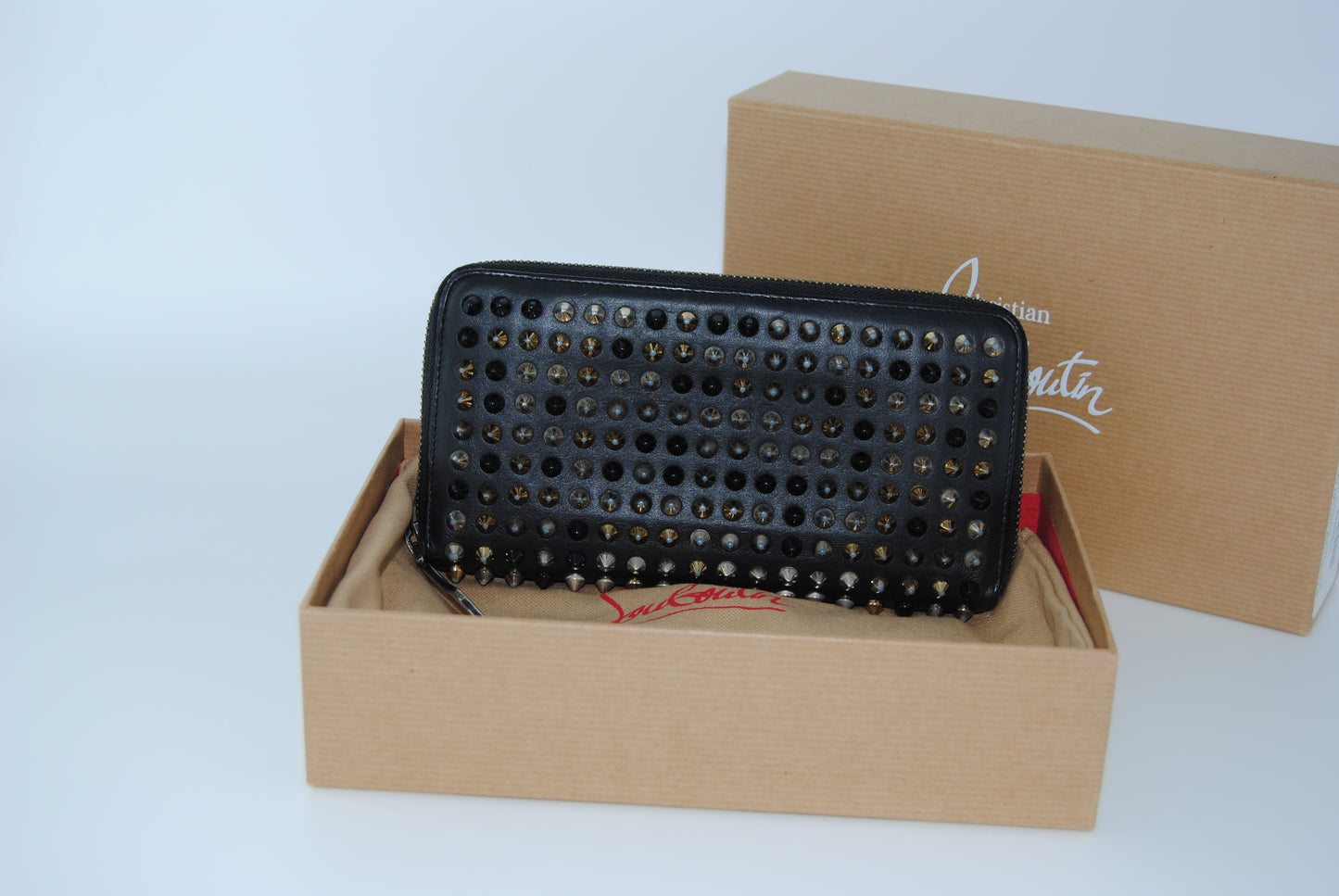 Christian Louboutin Panettone Long Wallet Zip Around Black