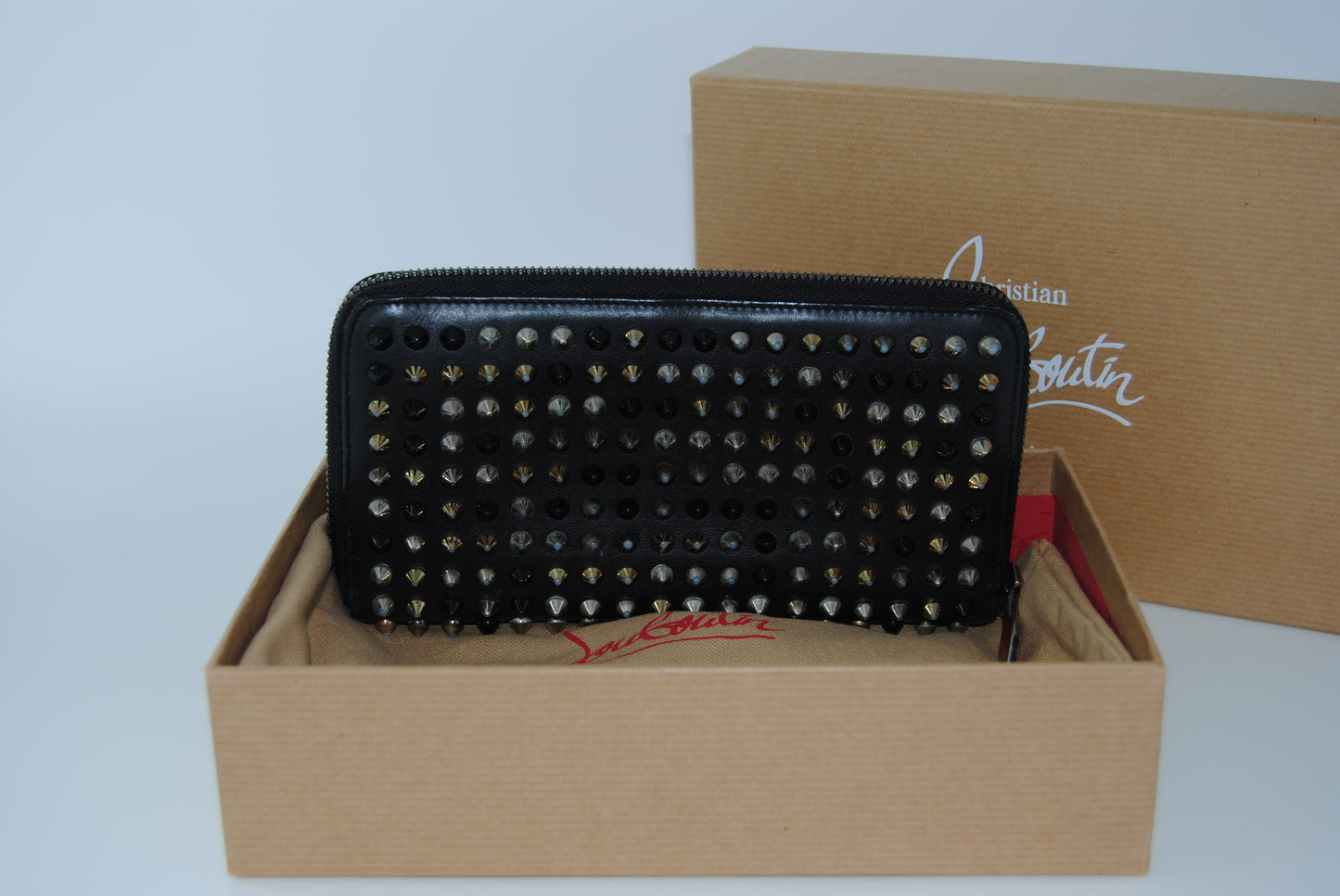 Christian Louboutin Panettone Long Wallet Zip Around Black